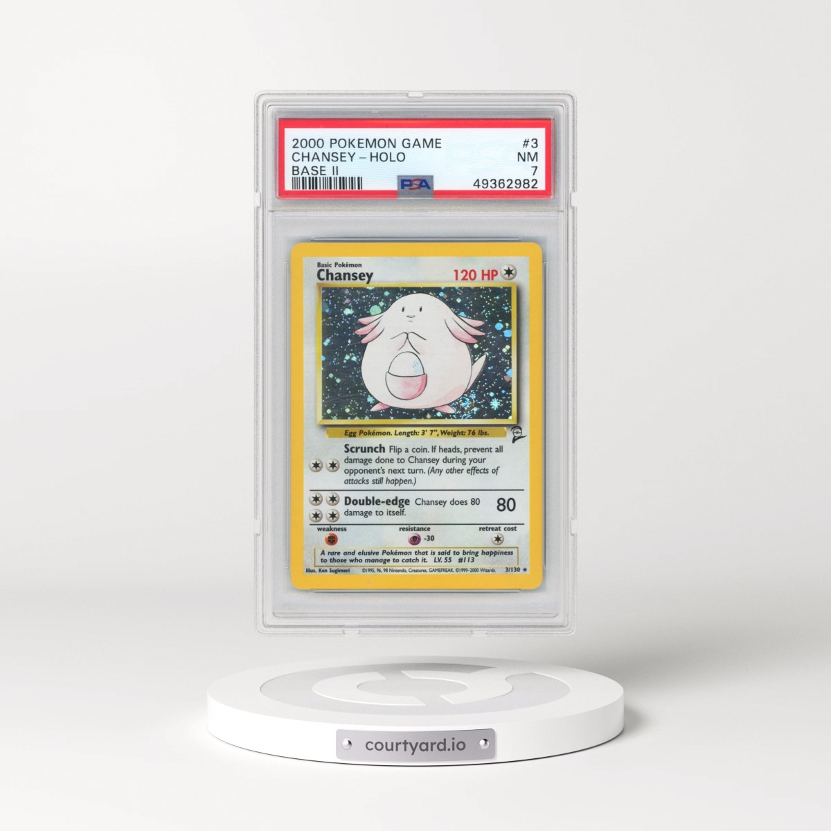 2000 Pokémon Game Base II #3 Chansey - Holo (PSA 7 NM)