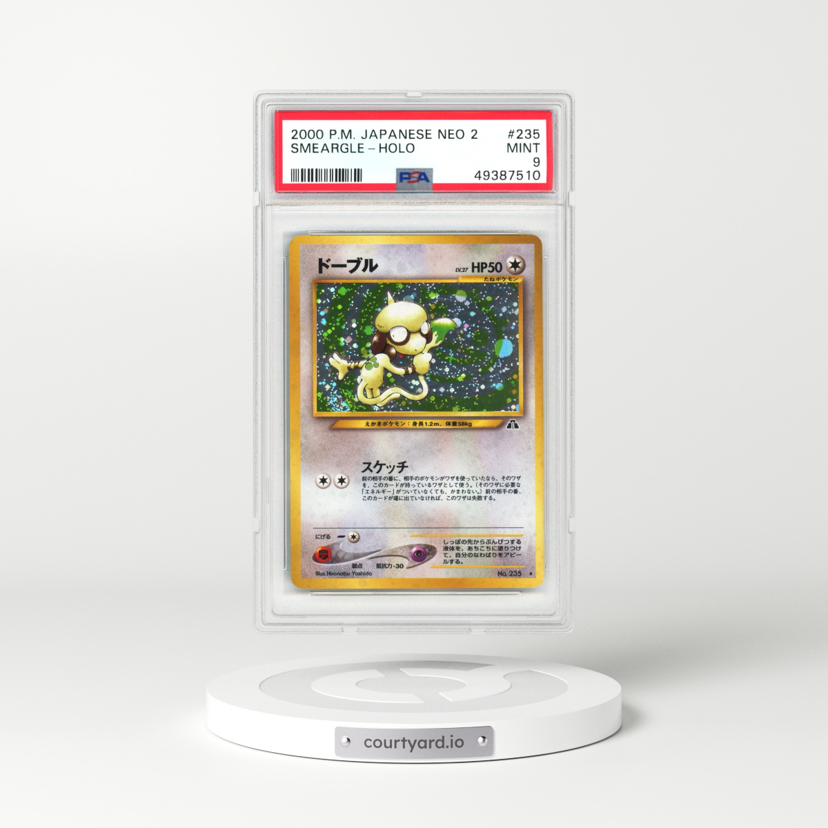 2000 Japanese Neo Discovery #235 Smeargle - Holo (PSA 9 MINT)