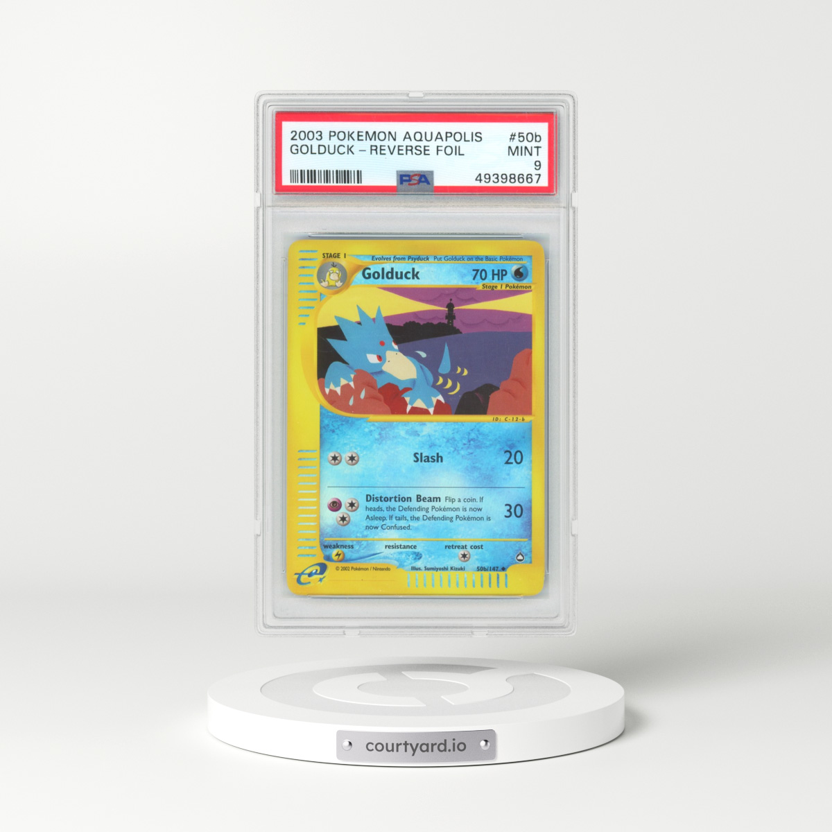 2003 Pokémon Aquapolis #50b Golduck - Reverse Foil (PSA 9 MINT)