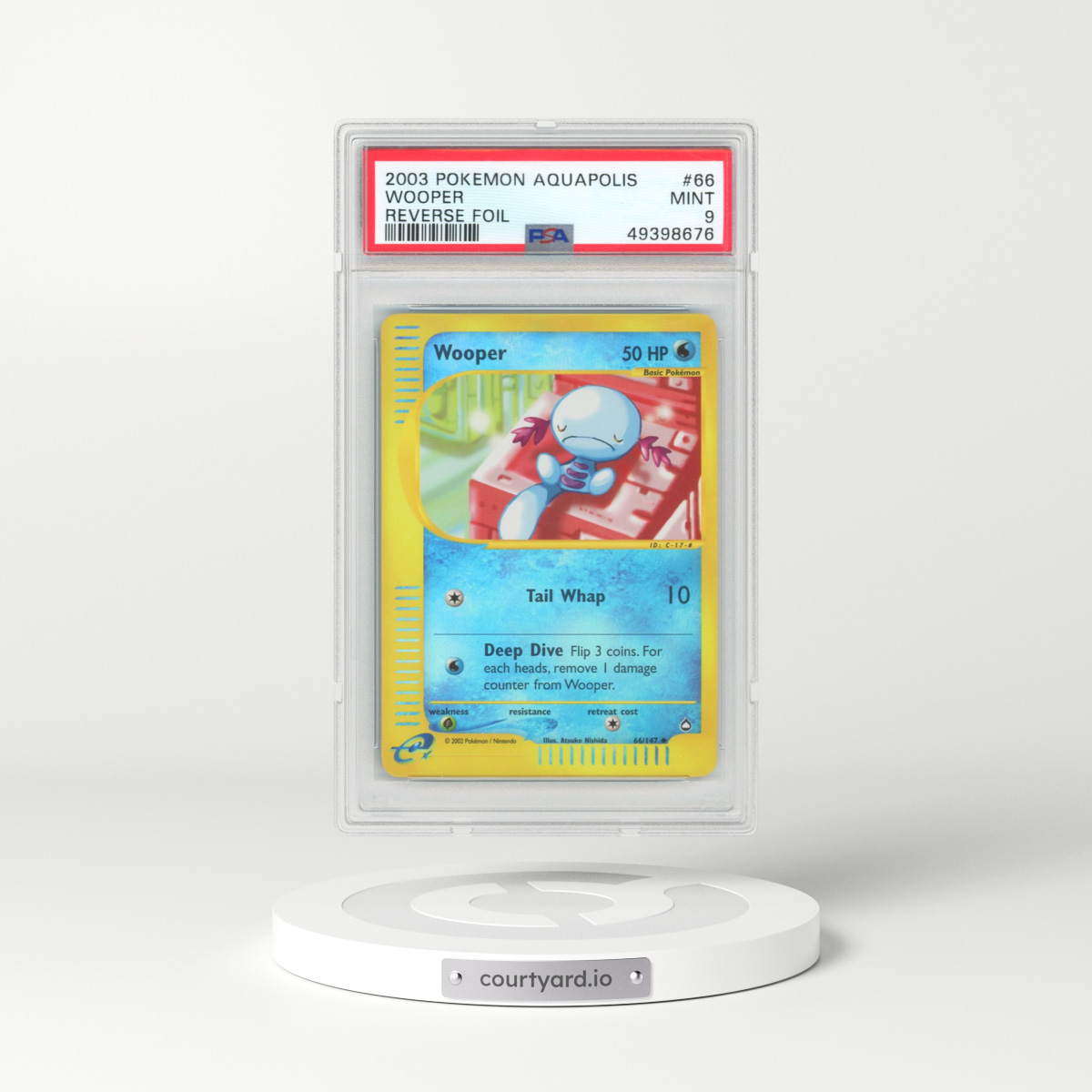 2003 Pokémon Aquapolis #66 Wooper - Reverse Foil (PSA 9 MINT)