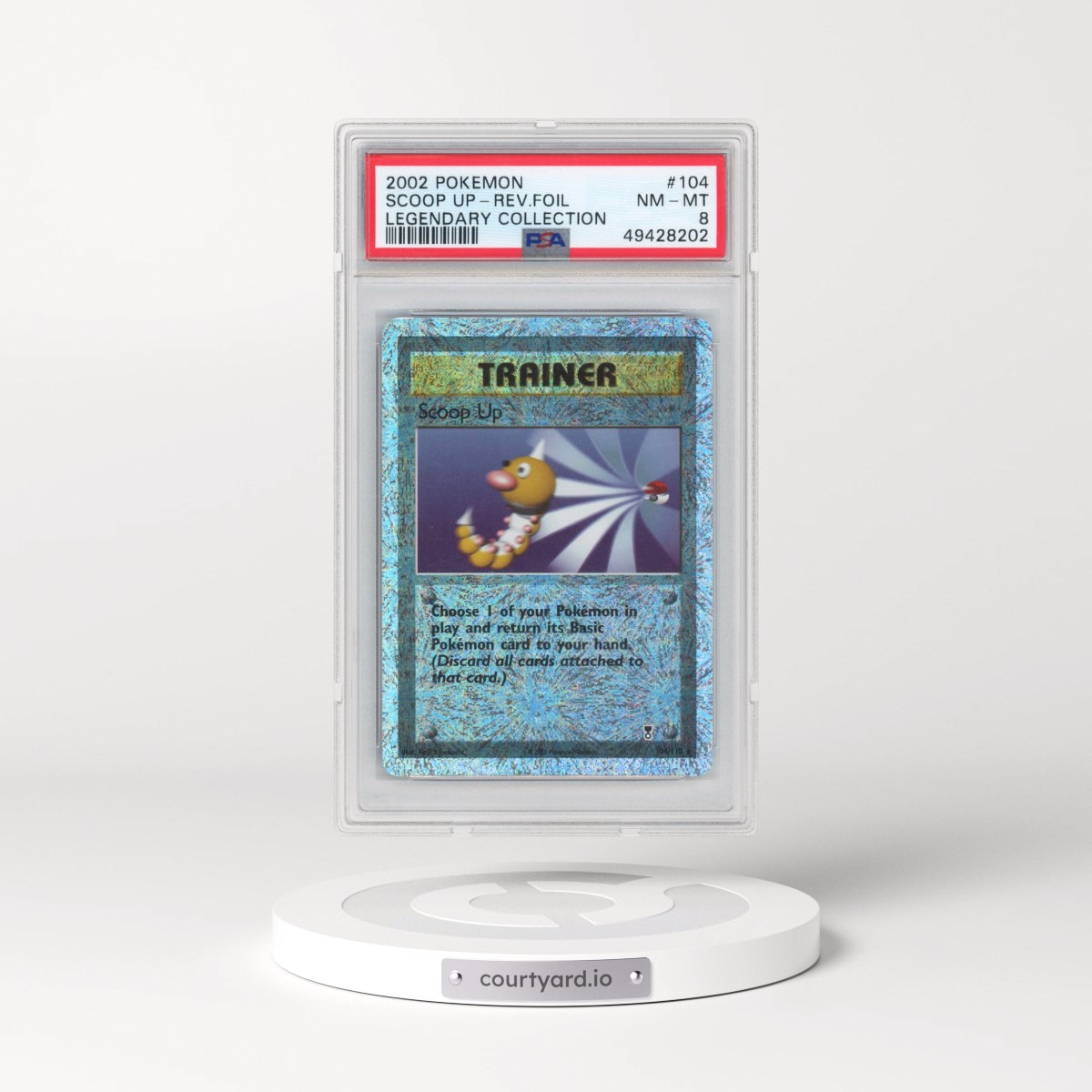 2002 Pokémon Legendary Collection #104 Scoop Up - Reverse Foil (PSA 8 NM-MT)