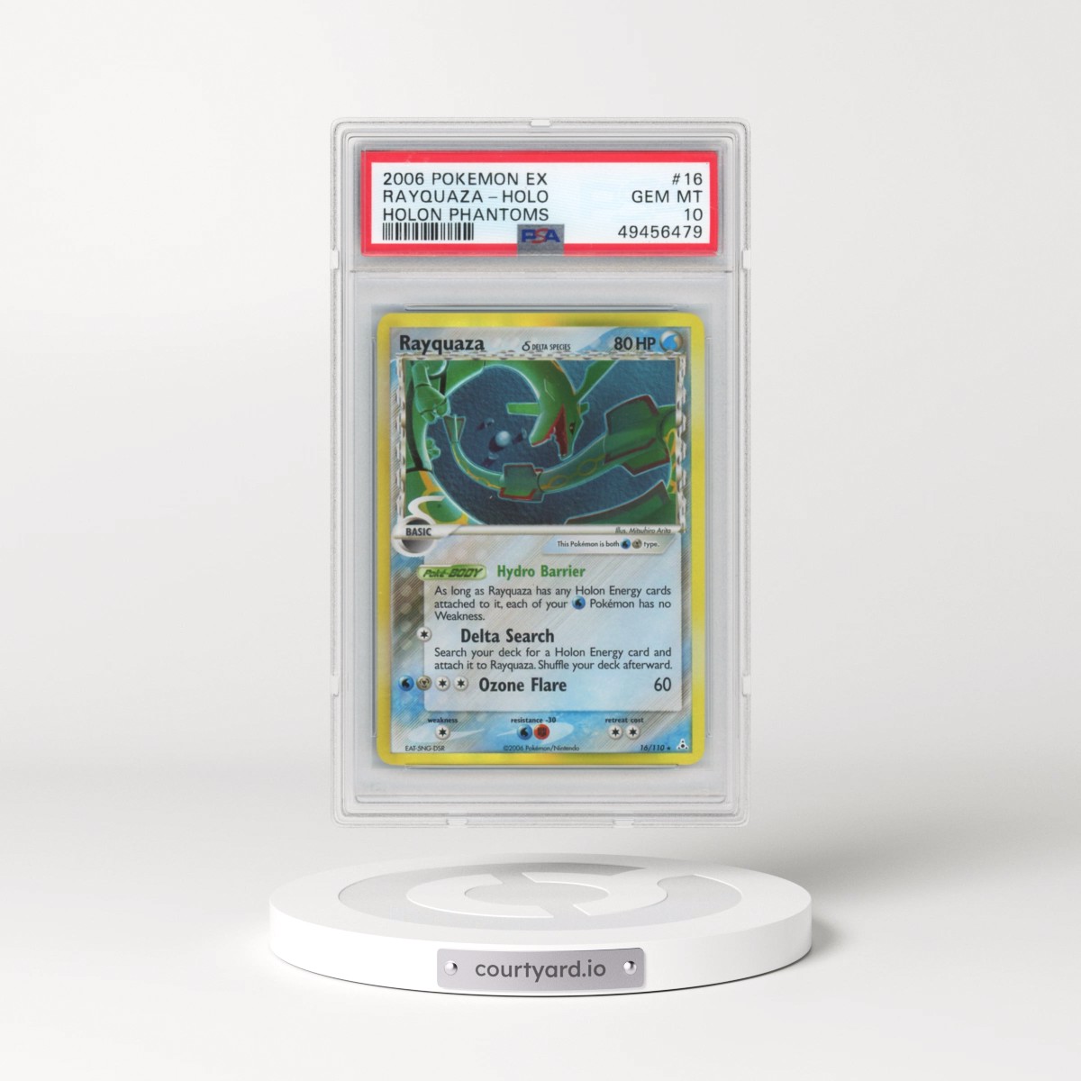 2006 Pokémon EX Holon Phantoms #16 Rayquaza - Holo (PSA 10 GEM MINT)