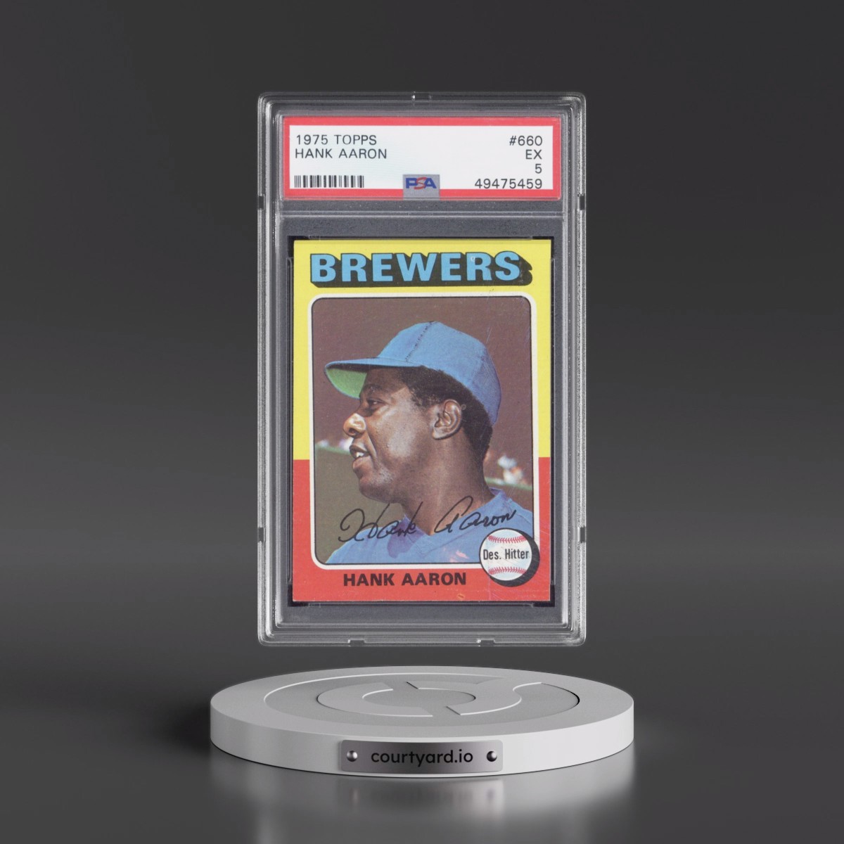1975 Topps #660 Hank Aaron (PSA 5 EX)