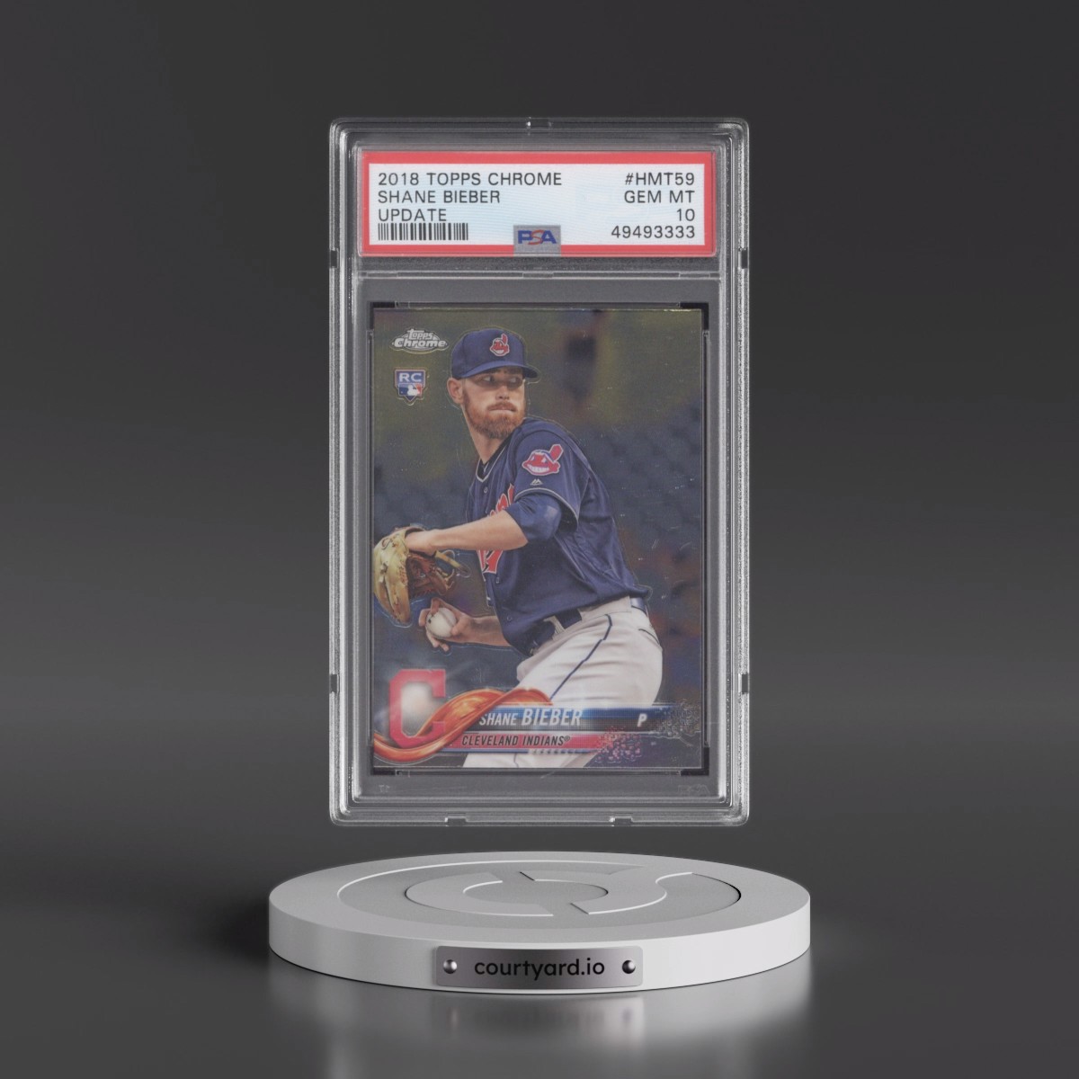 2018 Topps Chrome Update #HMT59 Shane Bieber (PSA 10 GEM MINT)