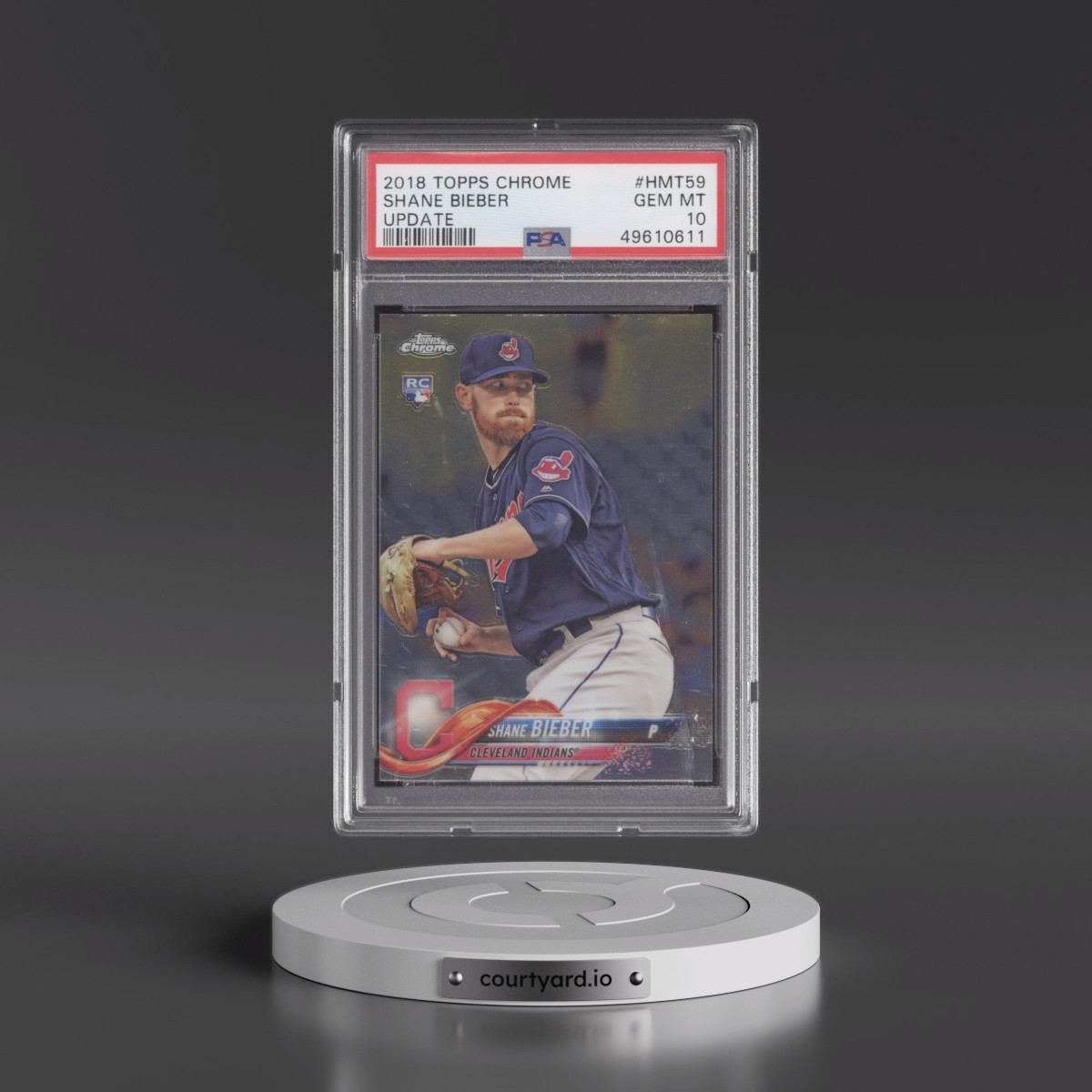 2018 Topps Chrome Update #HMT59 Shane Bieber (PSA 10 GEM MINT)