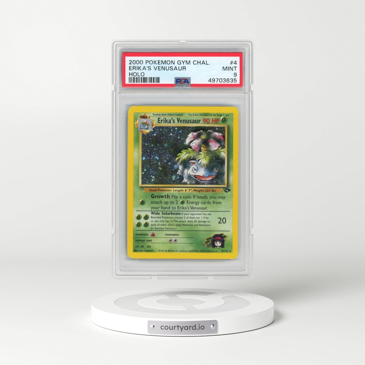 2000 Pokémon Gym Challenge #4 Erika's Venusaur - Holo (PSA 9 MINT)