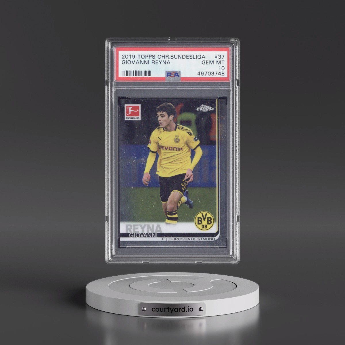2019 Topps Chrome Bundesliga #37 Giovanni Reyna (PSA 10 GEM MINT)