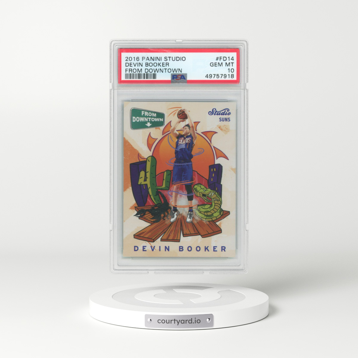 2016 Panini Studio From Downtown #FD14 Devin Booker (PSA 10 GEM MINT)