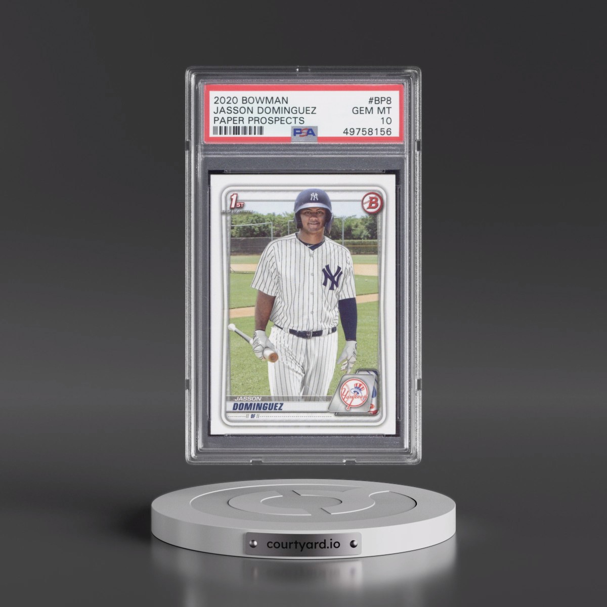 2020 Bowman Paper Prospects #BP8 Jasson Dominguez (PSA 10 GEM MINT)