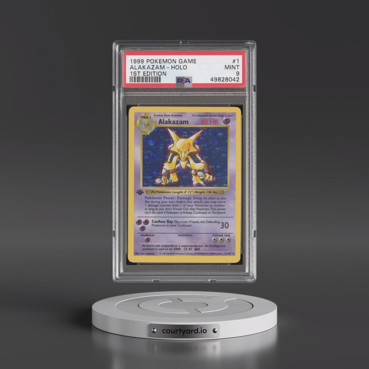 1999 Pokémon Game #1 Alakazam - 1st Edition Holo (PSA 9 MINT)