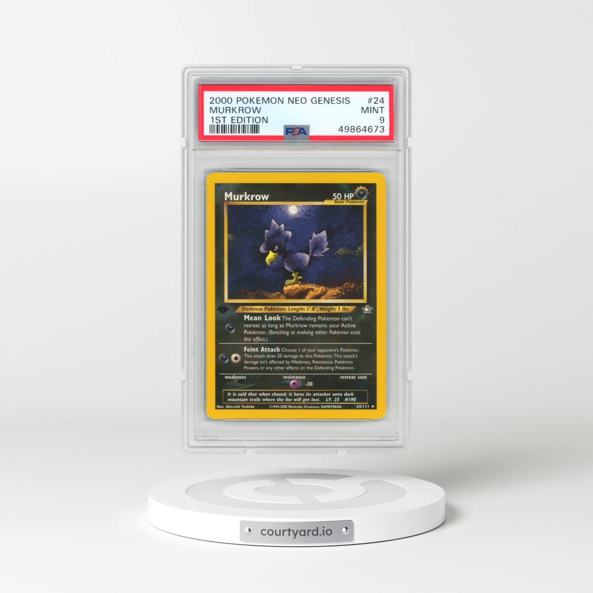 2000 Pokémon Neo Genesis #24 Murkrow - 1st Edition (PSA 9 MINT)