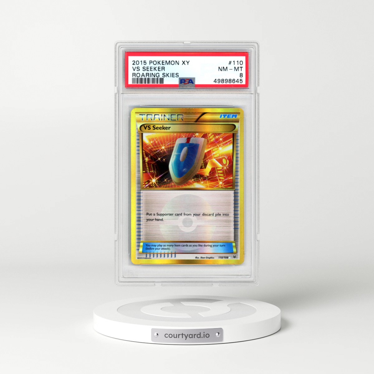 2015 Pokémon XY Roaring Skies #110 VS Seeker (PSA 8 NM-MT)