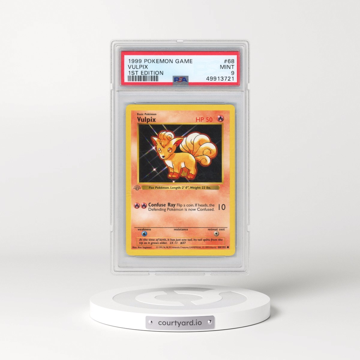 1999 Pokémon Game #68 Vulpix - 1st Edition (PSA 9 MINT)