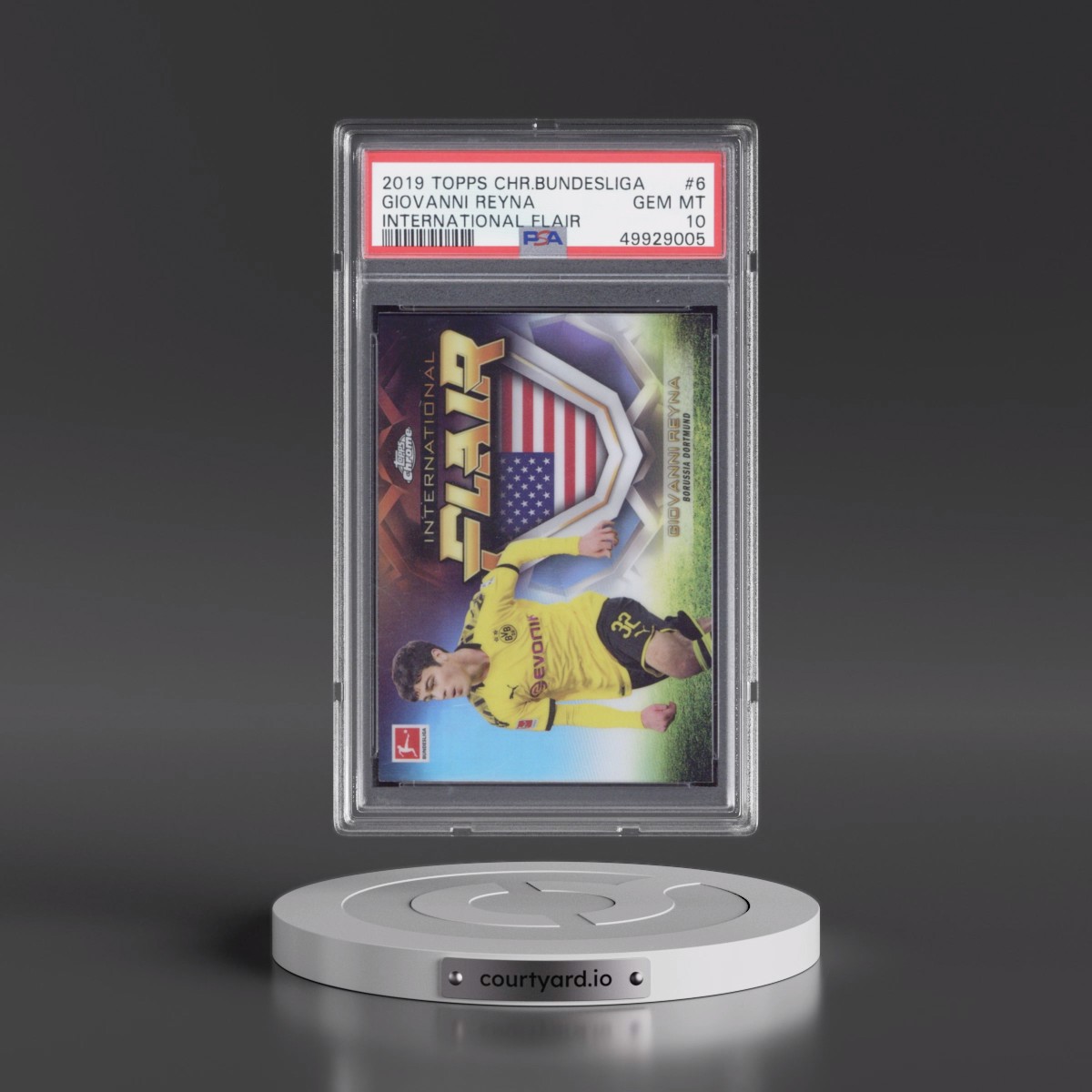2019 Topps Chrome Bundesliga International Flair #IF6 Giovanni Reyna (PSA 10 GEM MINT)