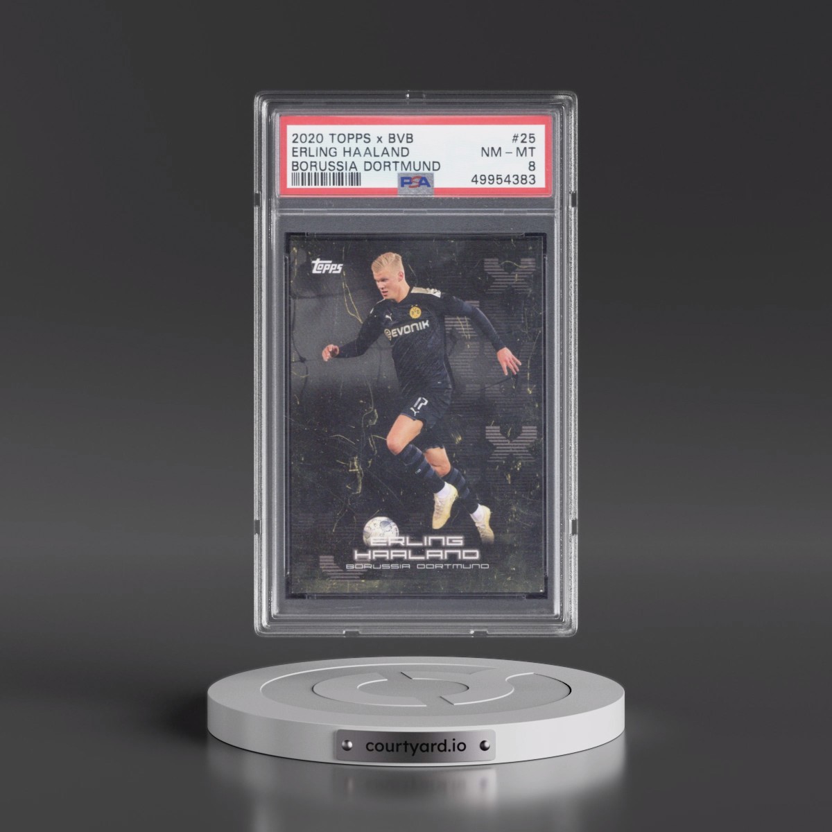 2020 Topps X Bvb Borussia Dortmund #25 Erling Haaland (PSA 8 NM-MT)