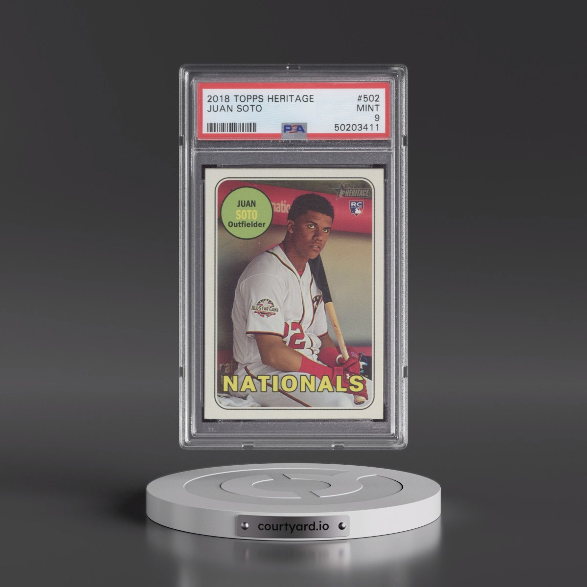 2018 Topps Heritage Juan Soto #502 PSA 9