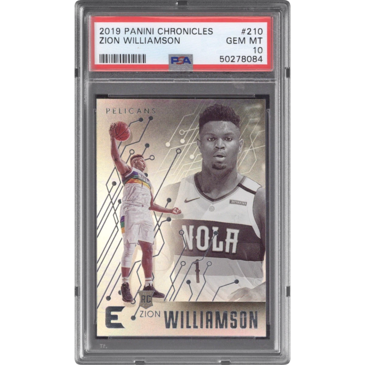 2019 Panini Chronicles #210 Zion Williamson (PSA 10 GEM MINT)