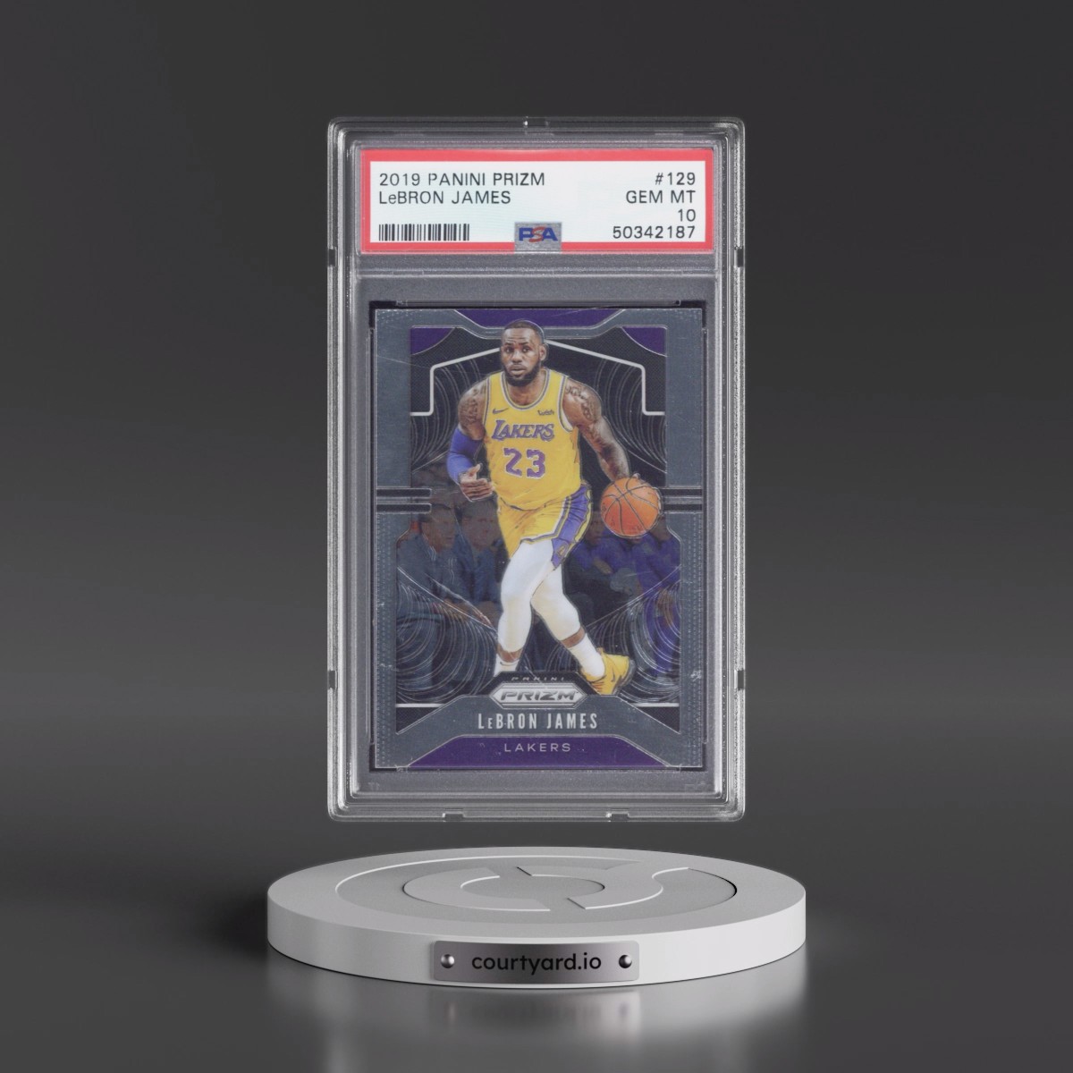 2019 Panini Prizm #129 LeBron James (PSA 10 GEM MINT)