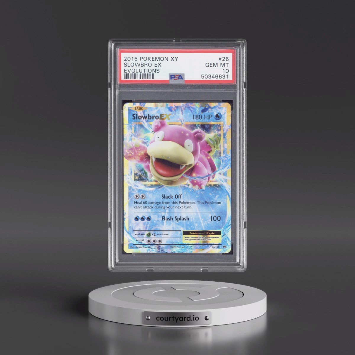 2016 Pokémon XY Evolutions #26 Slowbro EX - Holo (PSA 10 GEM MINT)
