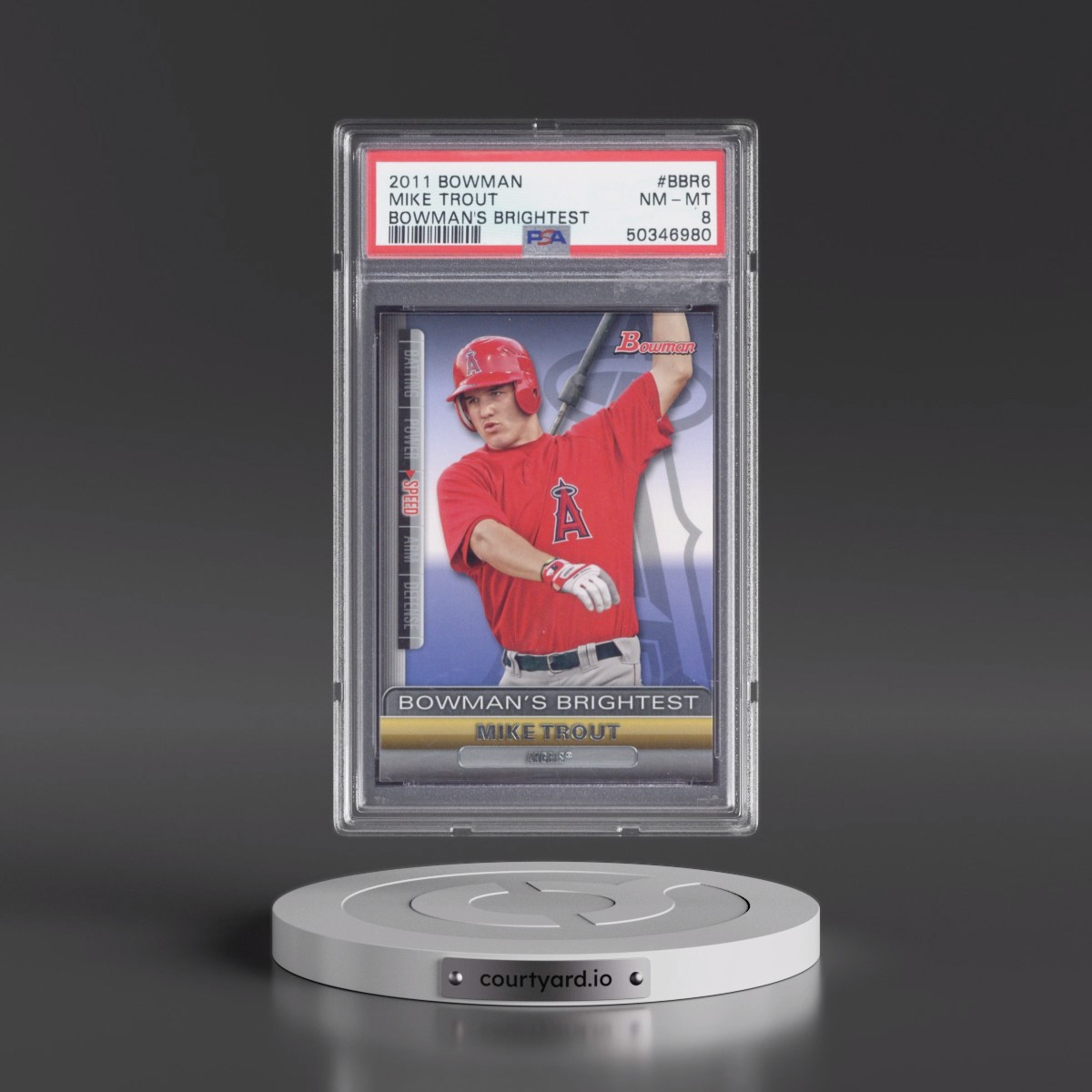 2011 Bowman Bowman's Brightest #BBR6 Mike Trout (PSA 8 NM-MT)