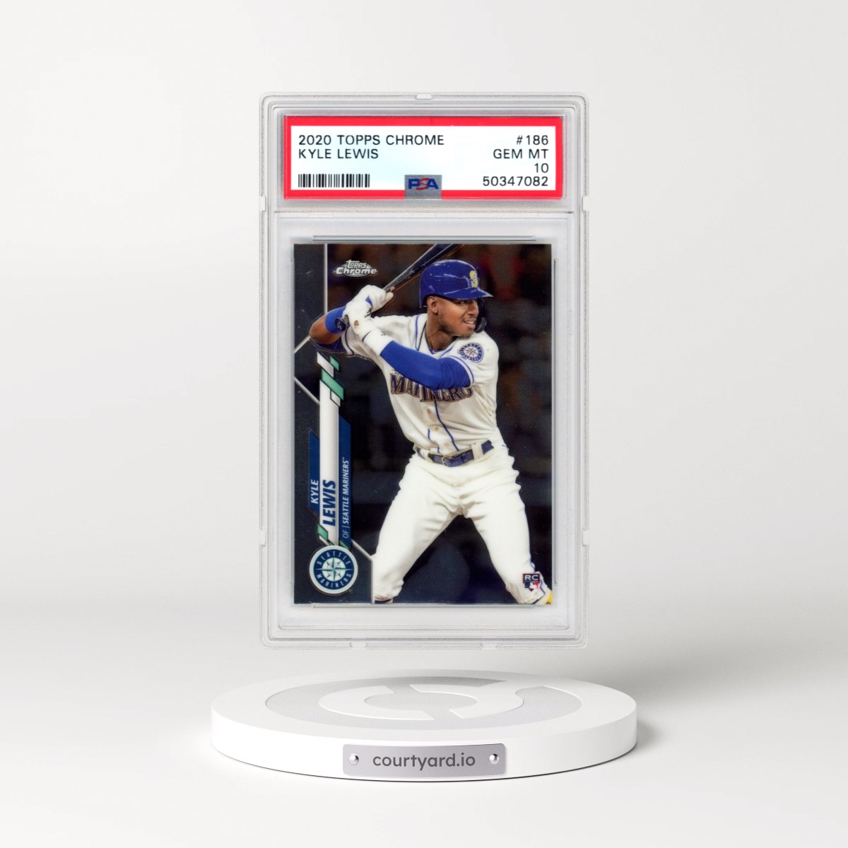 2020 Topps Chrome #186 Kyle Lewis (PSA 10 GEM MINT)