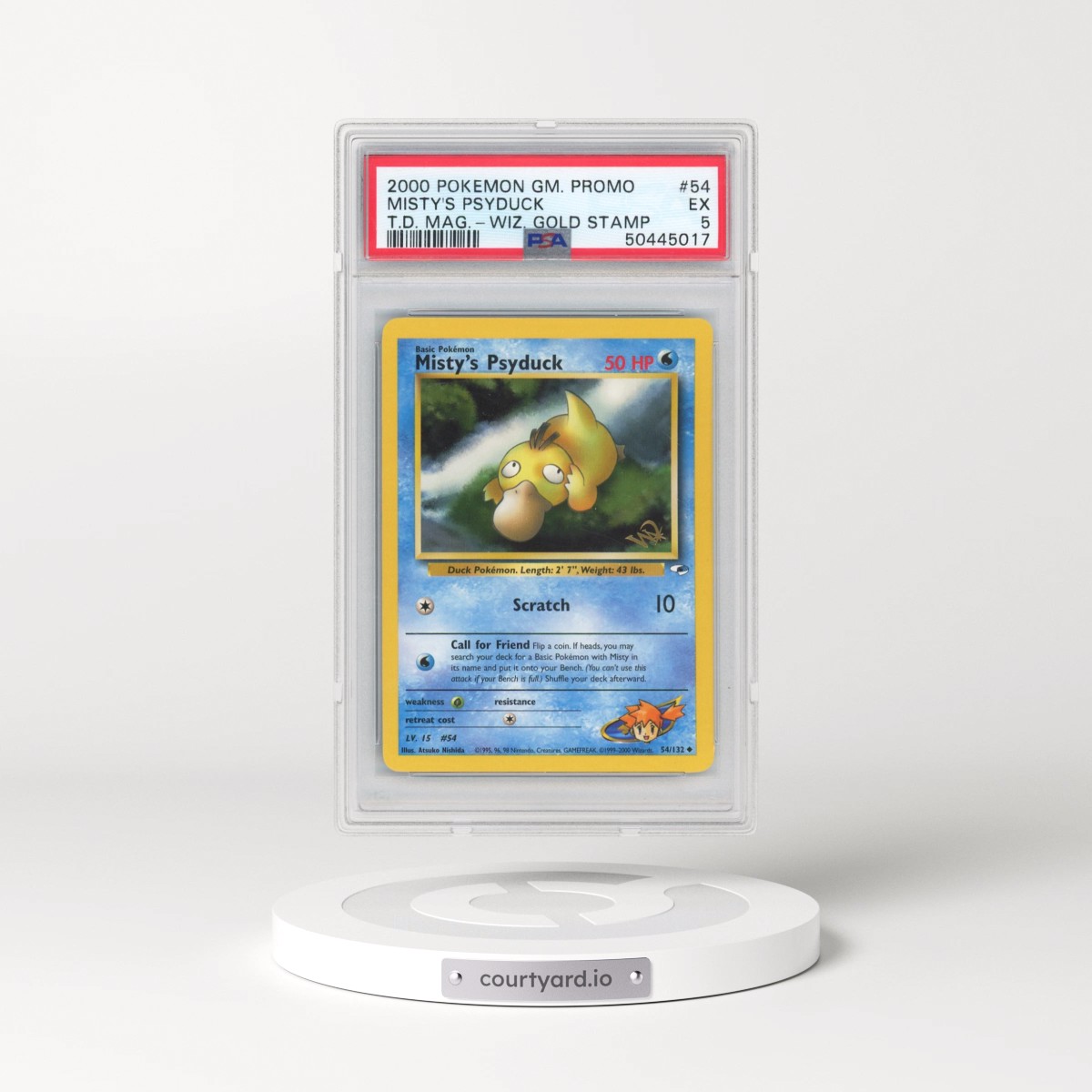 2000 Pokémon Game Promo #54 Misty's Psyduck - Top Deck Magazine w/Wizards Gold Stamp (PSA 5 EX)