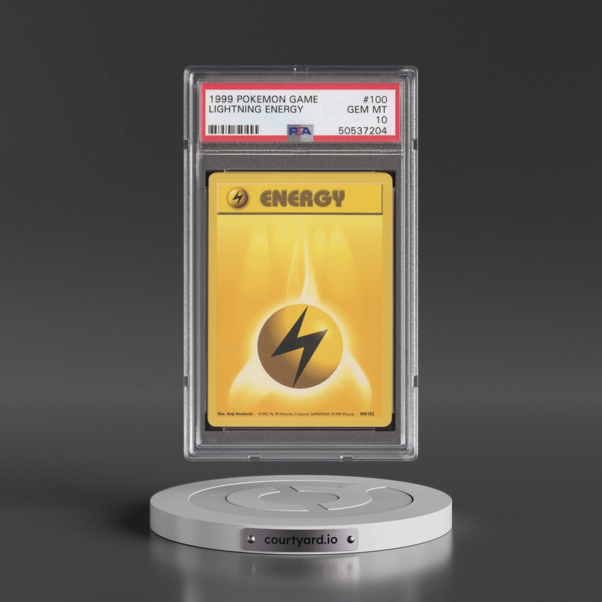 1999 Pokémon Game #100 Lightning Energy (PSA 10 GEM MINT)
