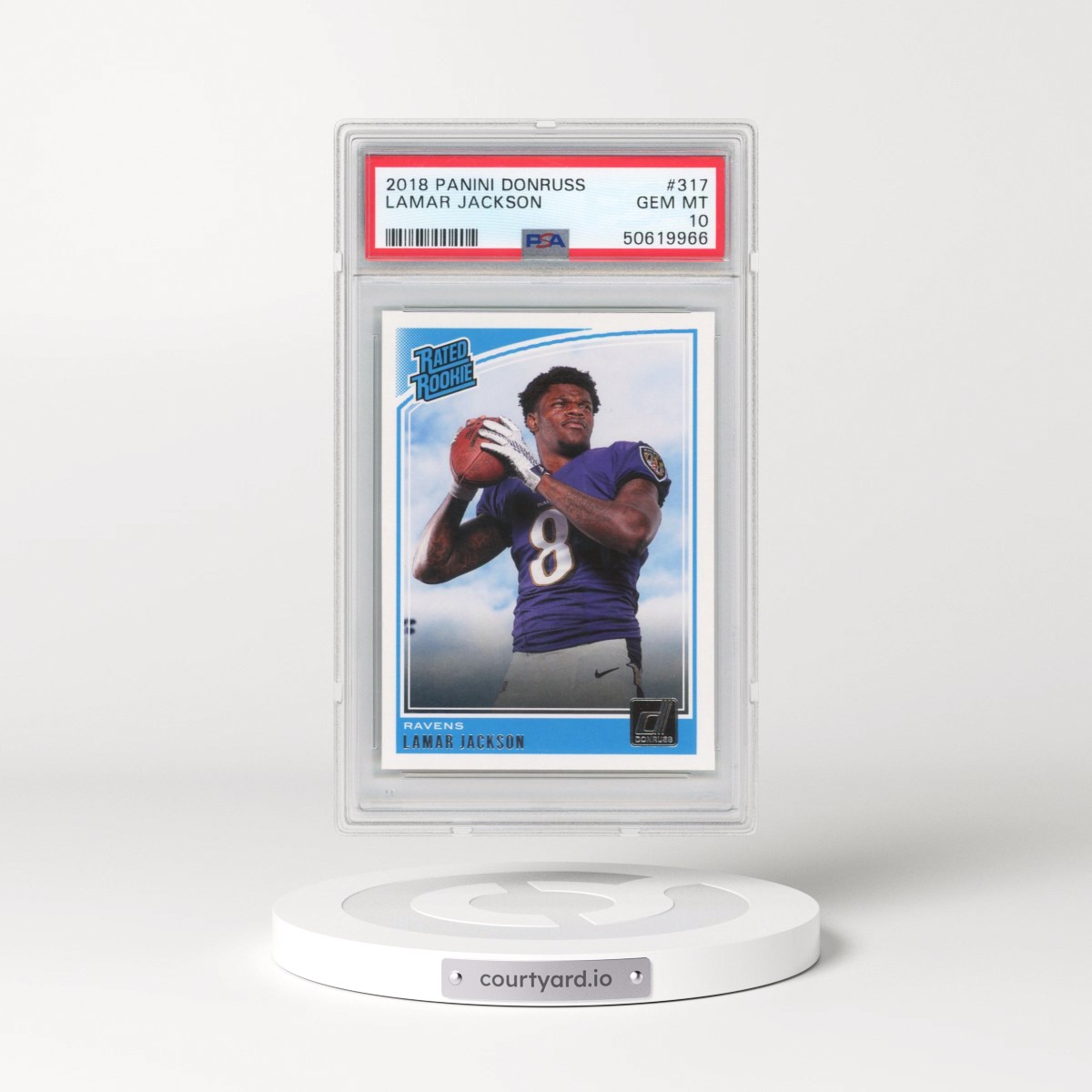 2018 Panini Donruss #317 Lamar Jackson (PSA 10 GEM MINT)