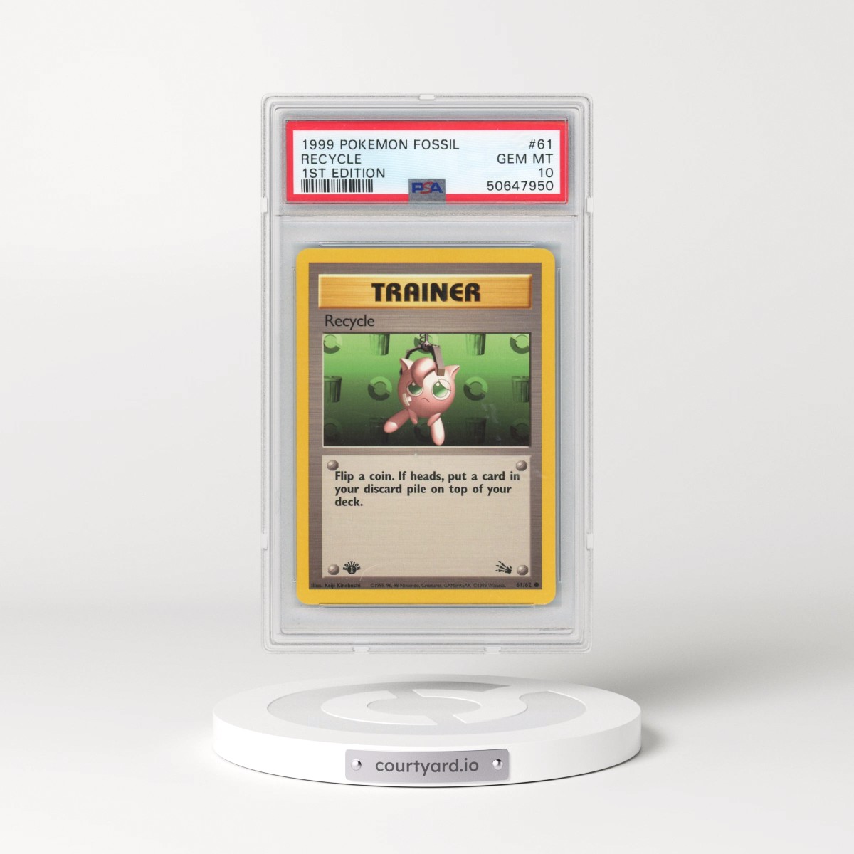 1999 Pokémon Fossil #61 Recycle - 1st Edition (PSA 10 GEM MINT)