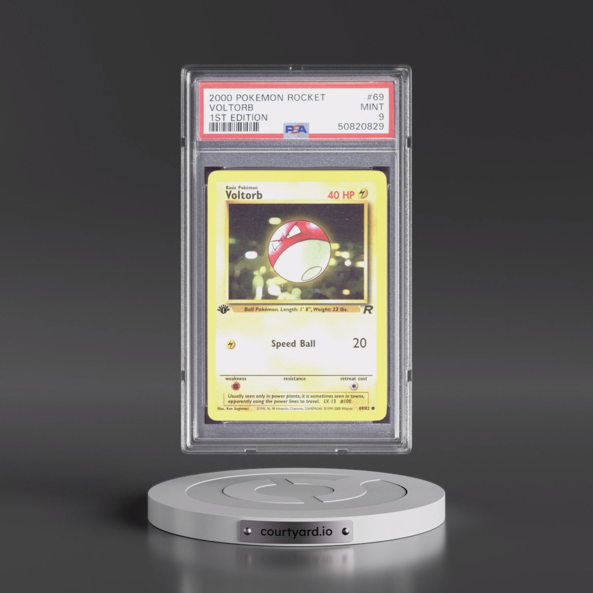 2000 Pokémon Rocket #69 Voltorb - 1st Edition (PSA 9 MINT)