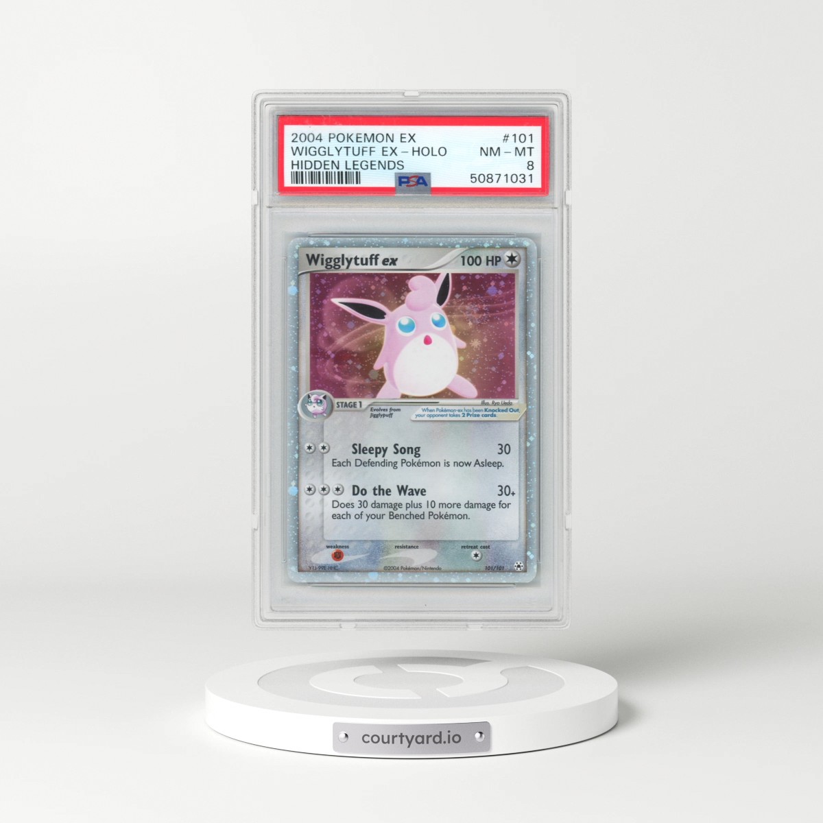 2004 Pokémon EX Hidden Legends #101 Wigglytuff EX - Holo Holo (PSA 8 NM-MT)
