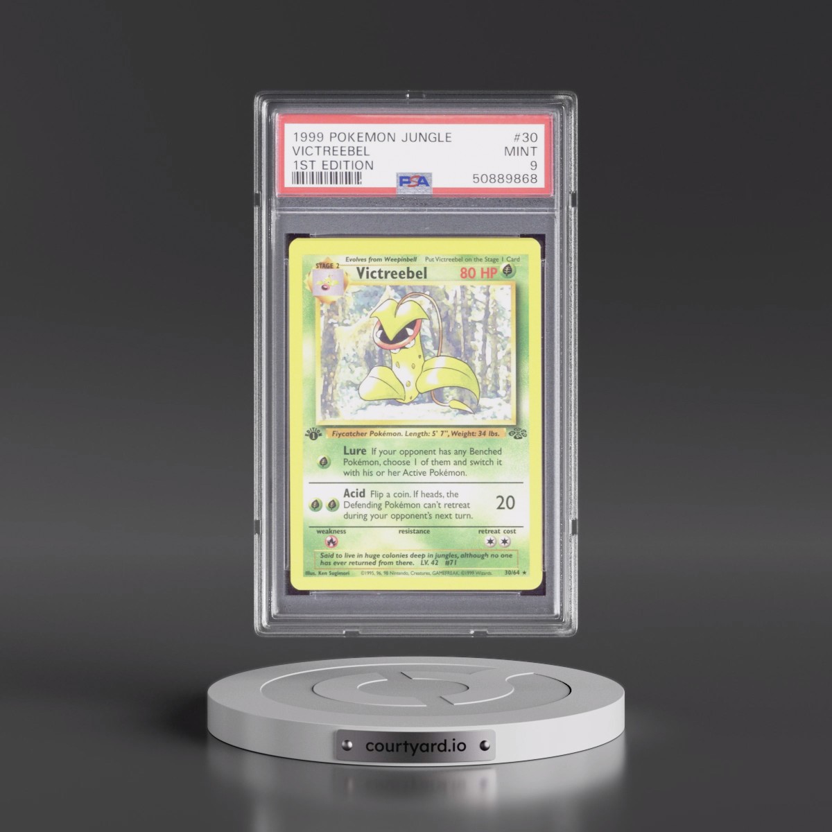 1999 Pokémon Jungle #30 Victreebel - 1st Edition (PSA 9 MINT)