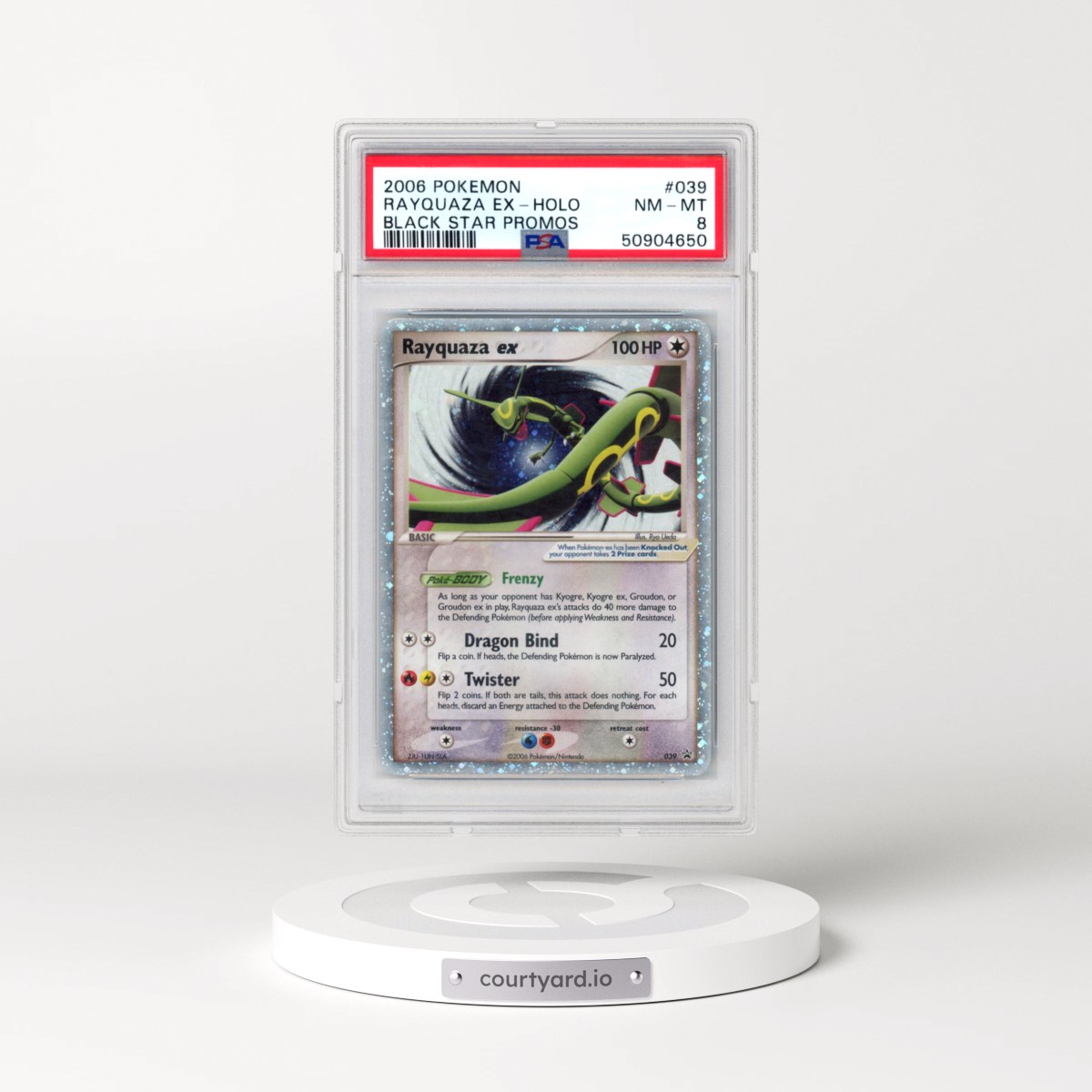 2006 Pokémon Black Star Promos #039 Rayquaza EX - Holo Holo (PSA 8 NM-MT)