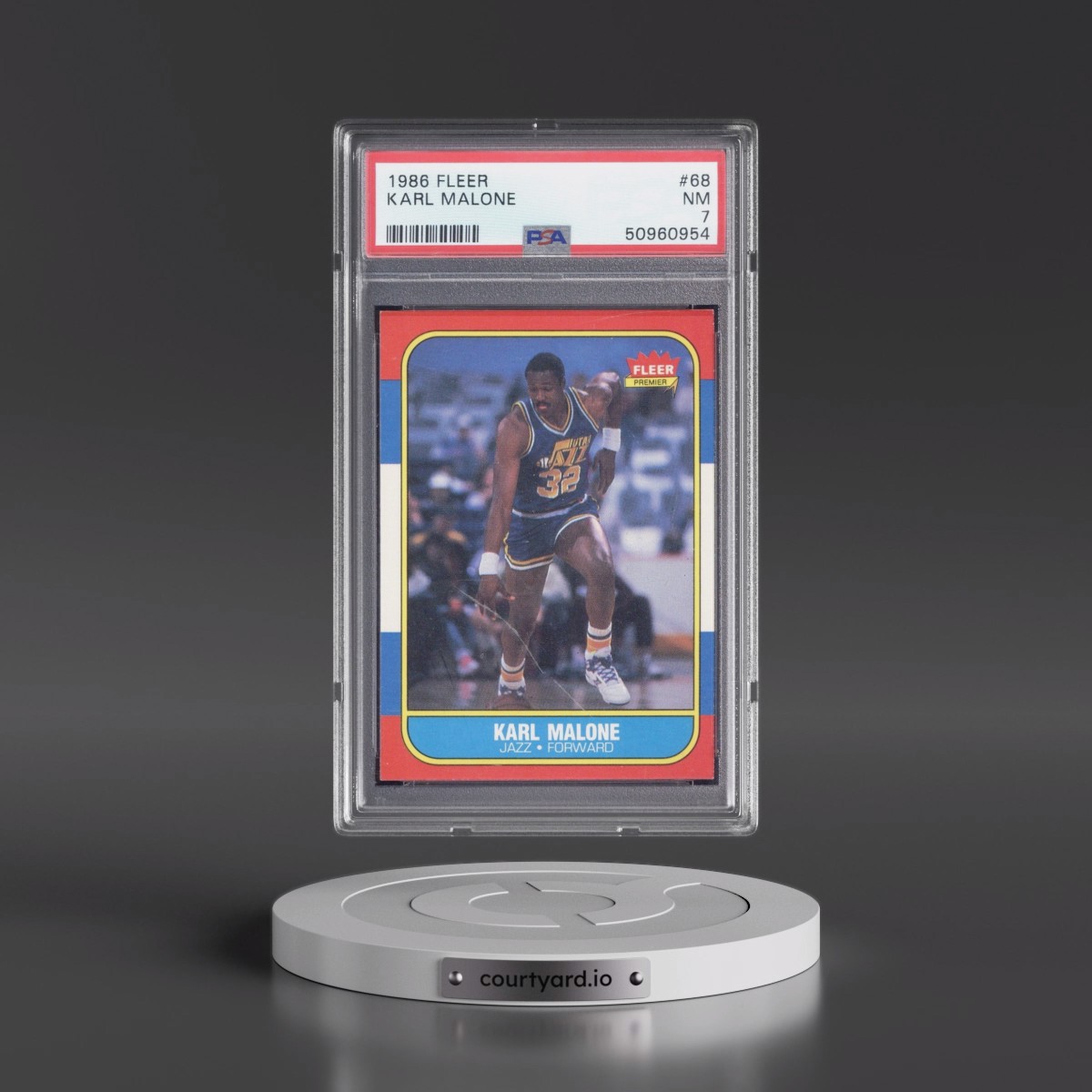 1986 Fleer Karl Malone #68 PSA 7