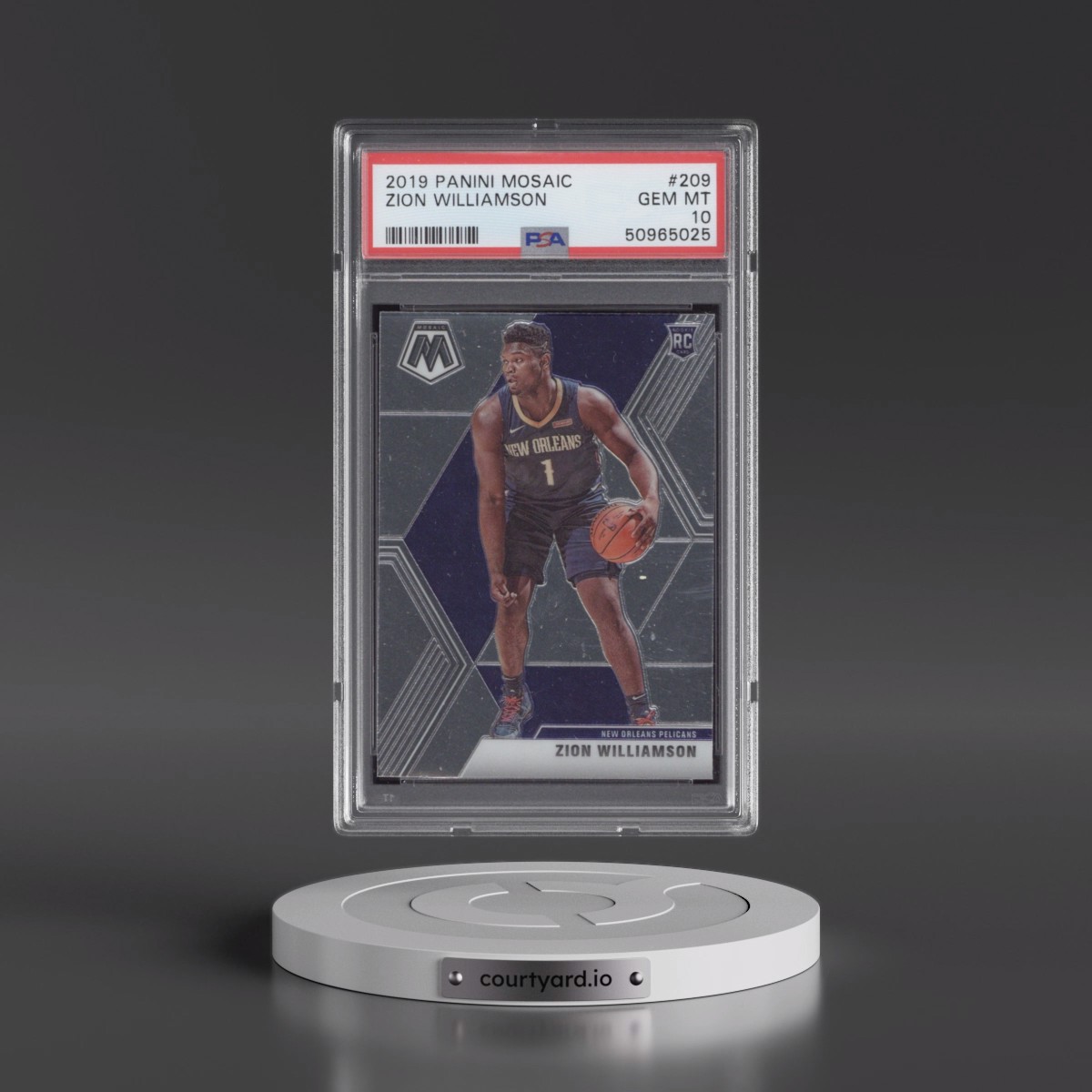 2019 Panini Mosaic #209 Zion Williamson (PSA 10 GEM MINT)