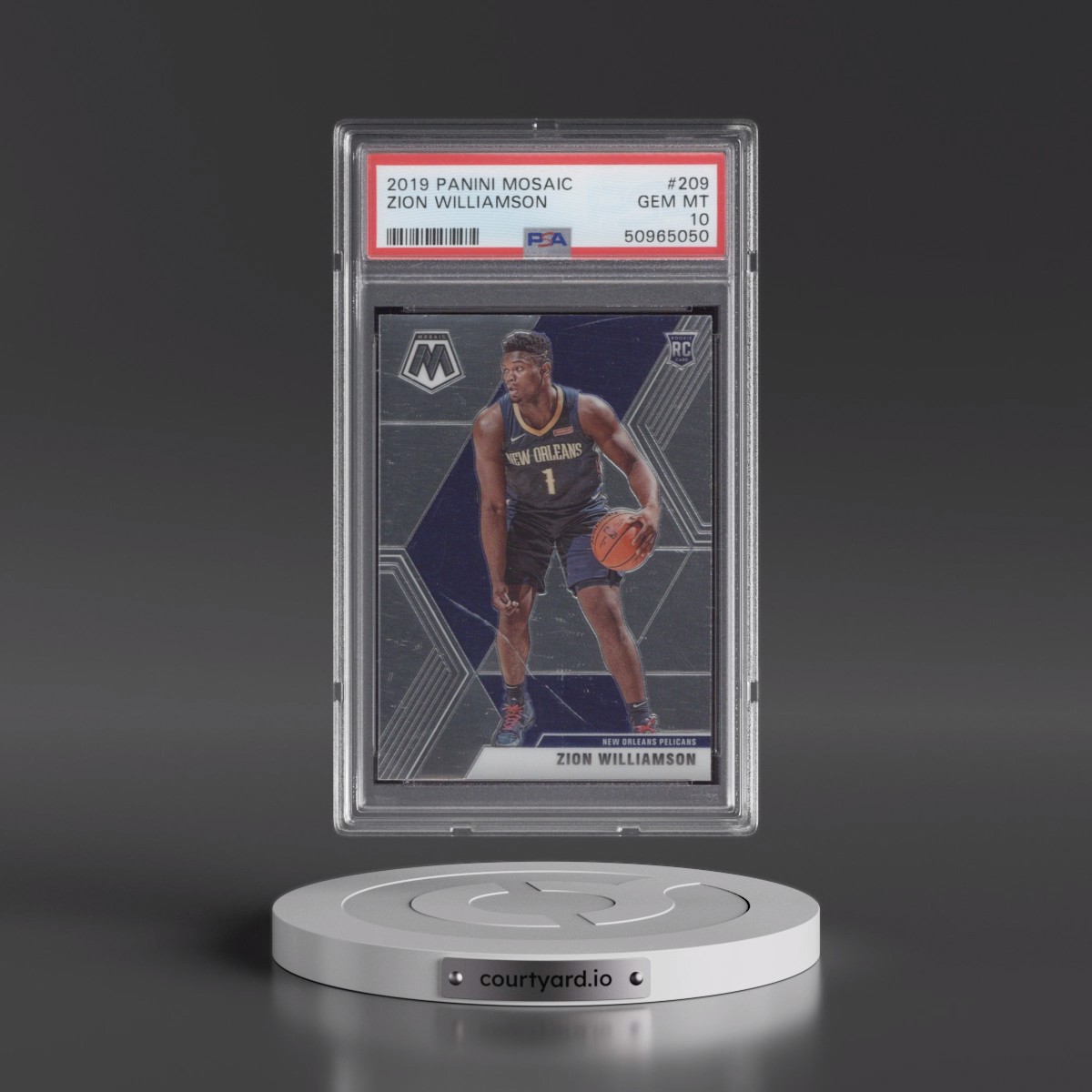 2019 Panini Mosaic #209 Zion Williamson (PSA 10 GEM MINT)