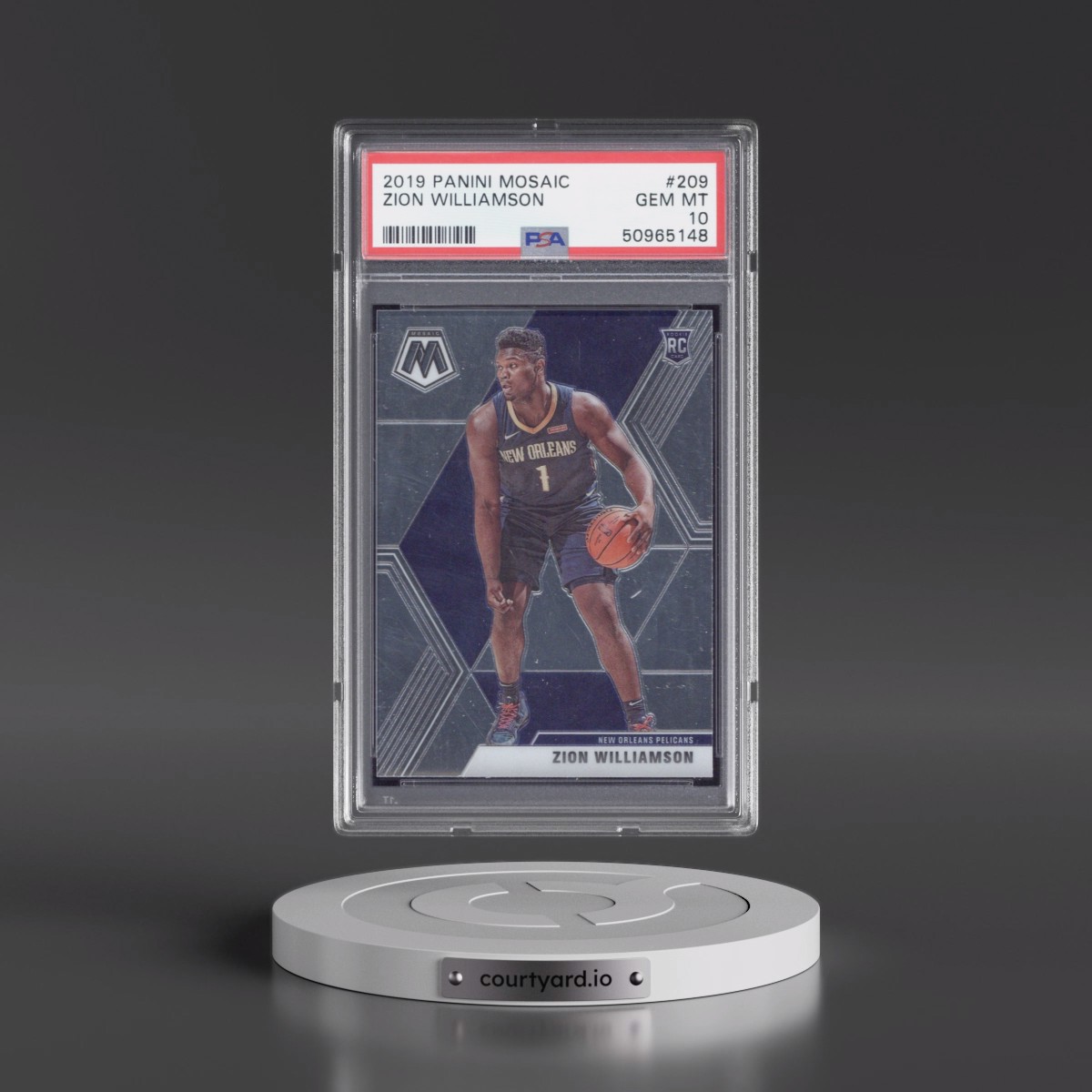 2019 Panini Mosaic #209 Zion Williamson (PSA 10 GEM MINT)