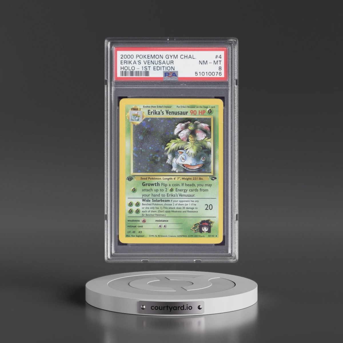 2000 Pokémon Gym Challenge #4 Erika's Venusaur - 1st Edition Holo (PSA 8 NM-MT)