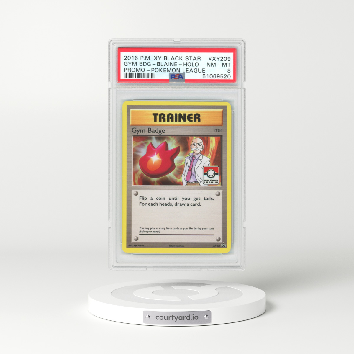 2016 XY Promos #XY209 Blaine - Holo (PSA 8 NM-MT)