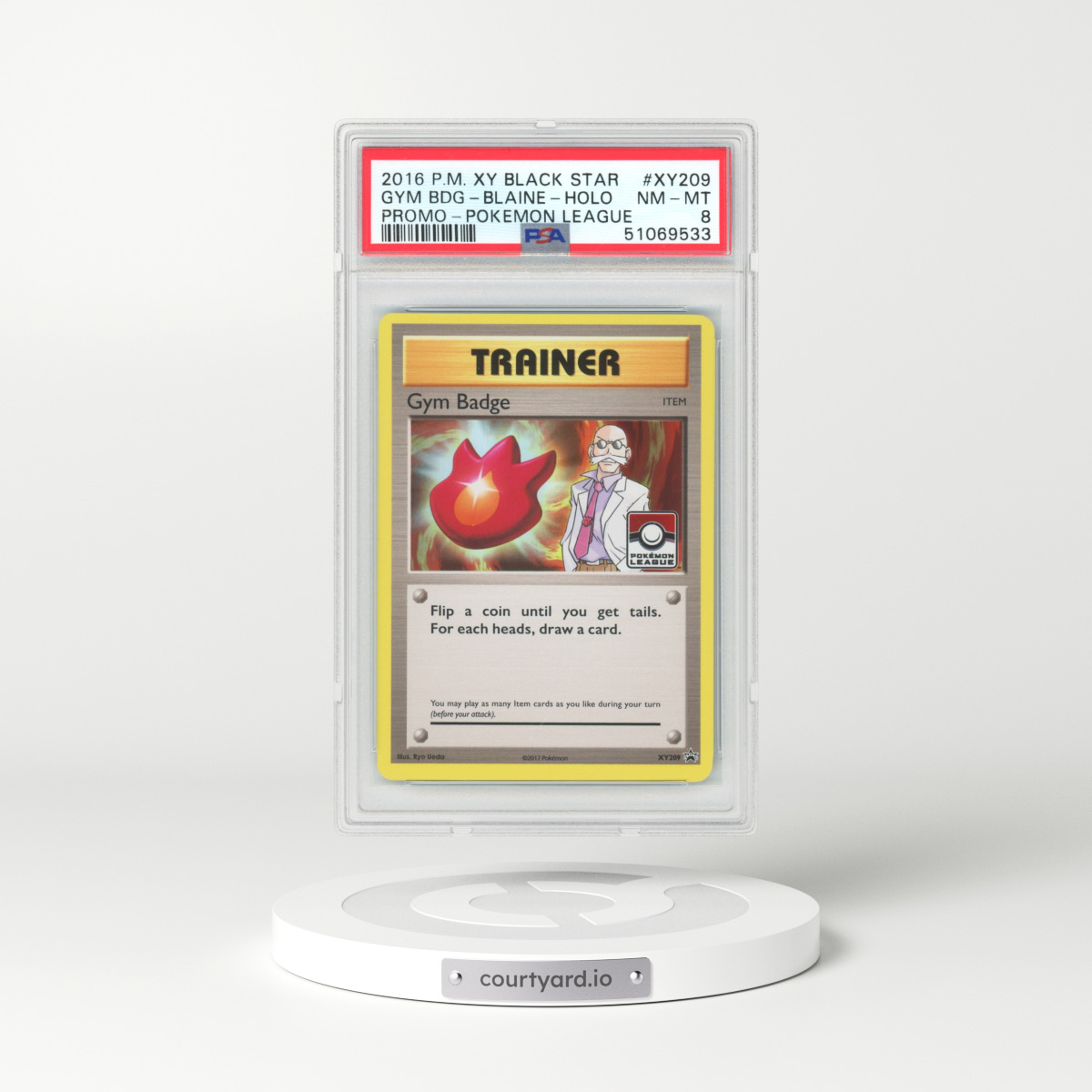 2016 XY Promos #XY209 Blaine - Holo (PSA 8 NM-MT)