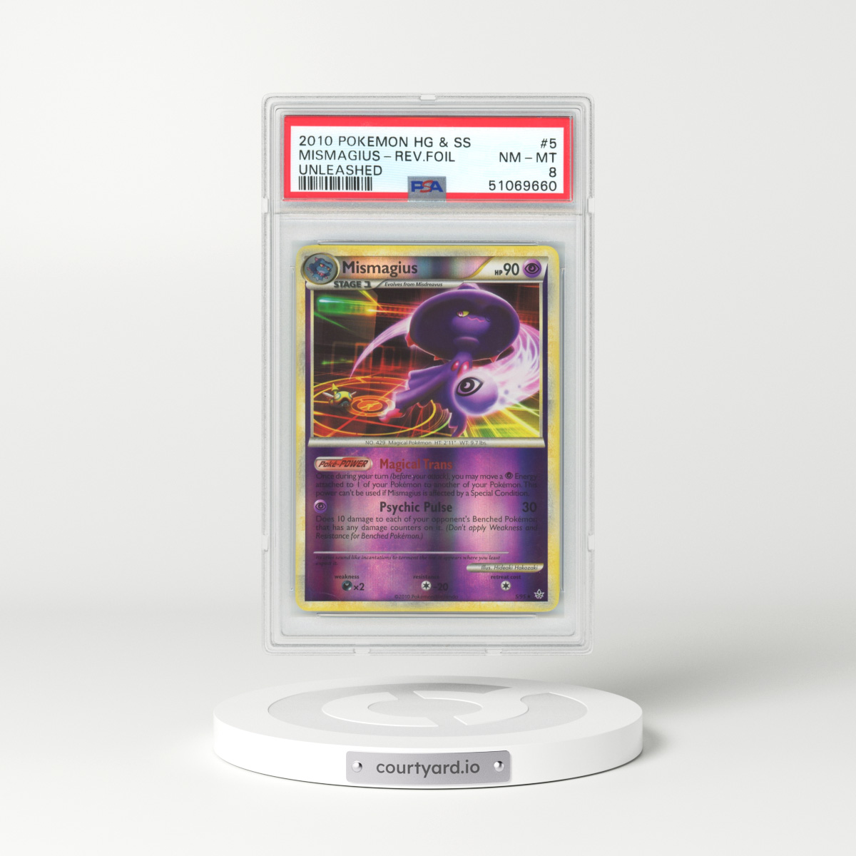 2010 HS Unleashed #5 Mismagius - Holo (PSA 8 NM-MT)