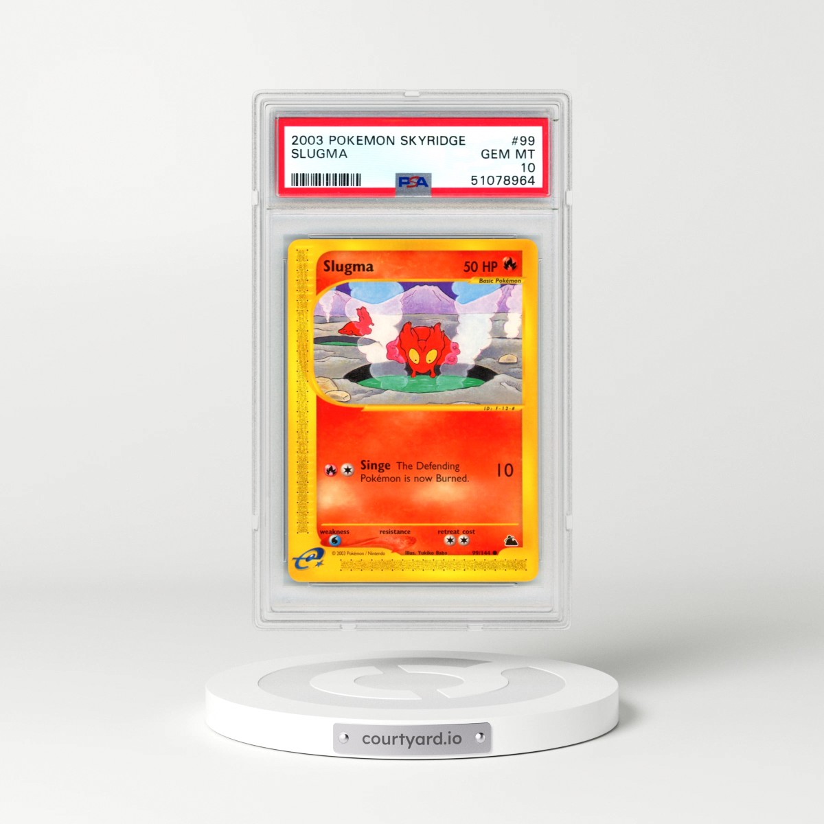 2003 Pokémon Skyridge #99 Slugma (PSA 10 GEM MINT)