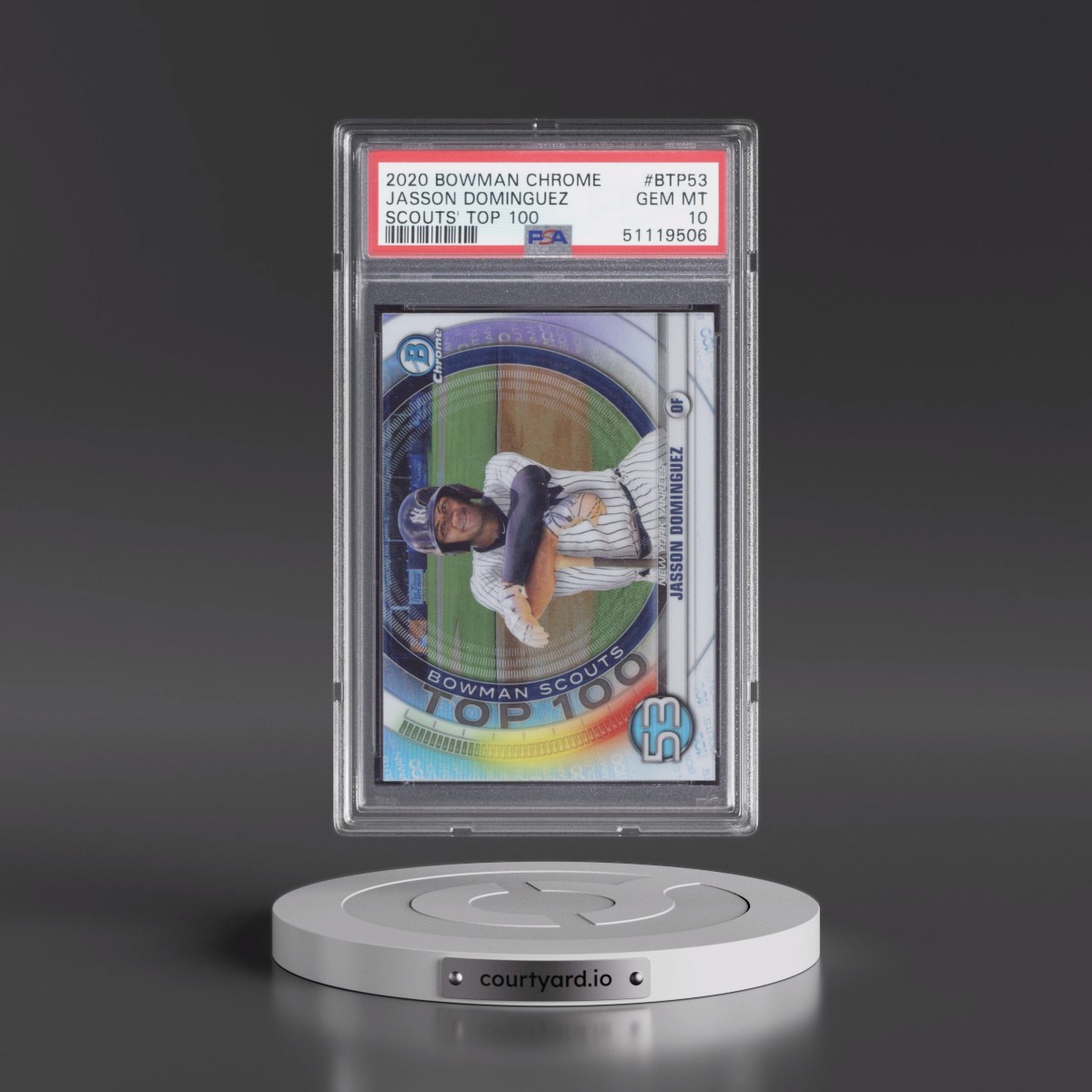 2020 Bowman Chrome Scouts' Top 100 #BTP53 Jasson Dominguez (PSA 10 GEM MINT)