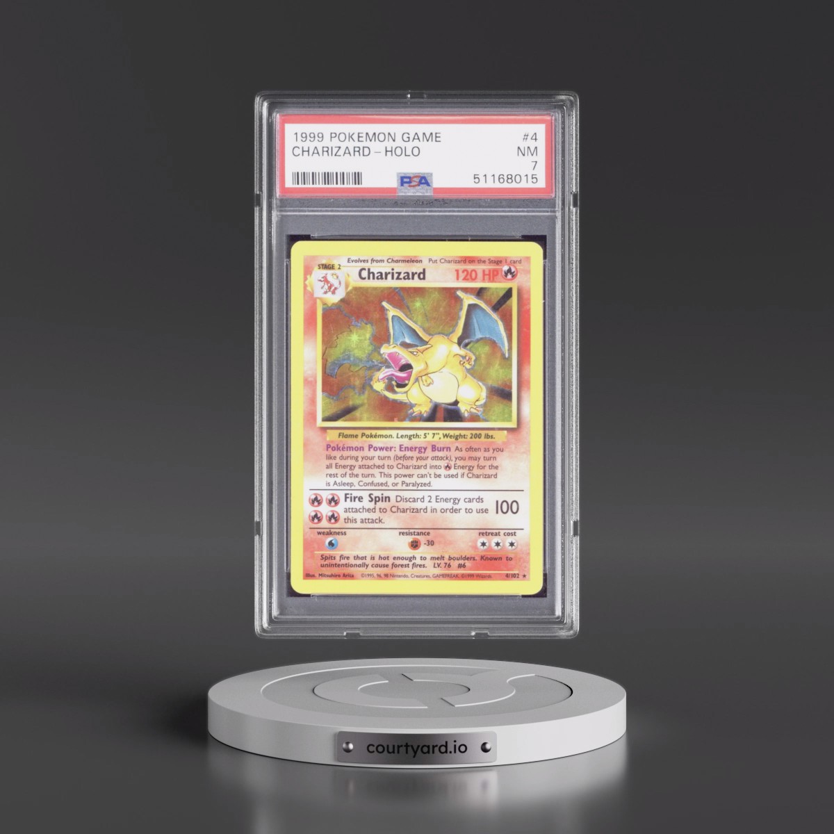1999 Pokémon Game #4 Charizard - Holo (PSA 7 NM)