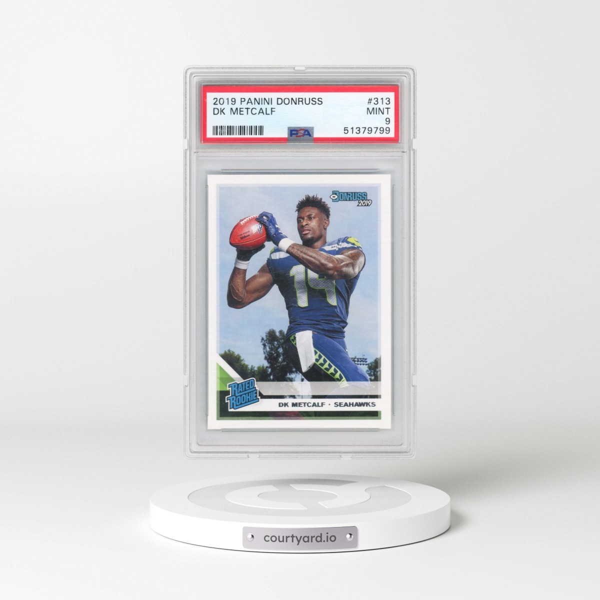 2019 Panini Donruss DK Metcalf #313 PSA 9