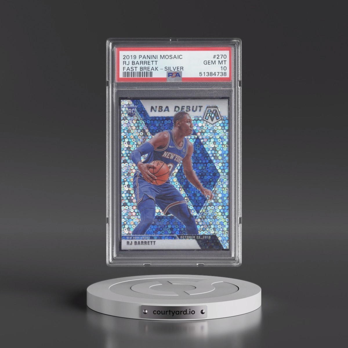 2019 Panini Mosaic RJ Barrett - Fast Break-Silver #270 PSA 10
