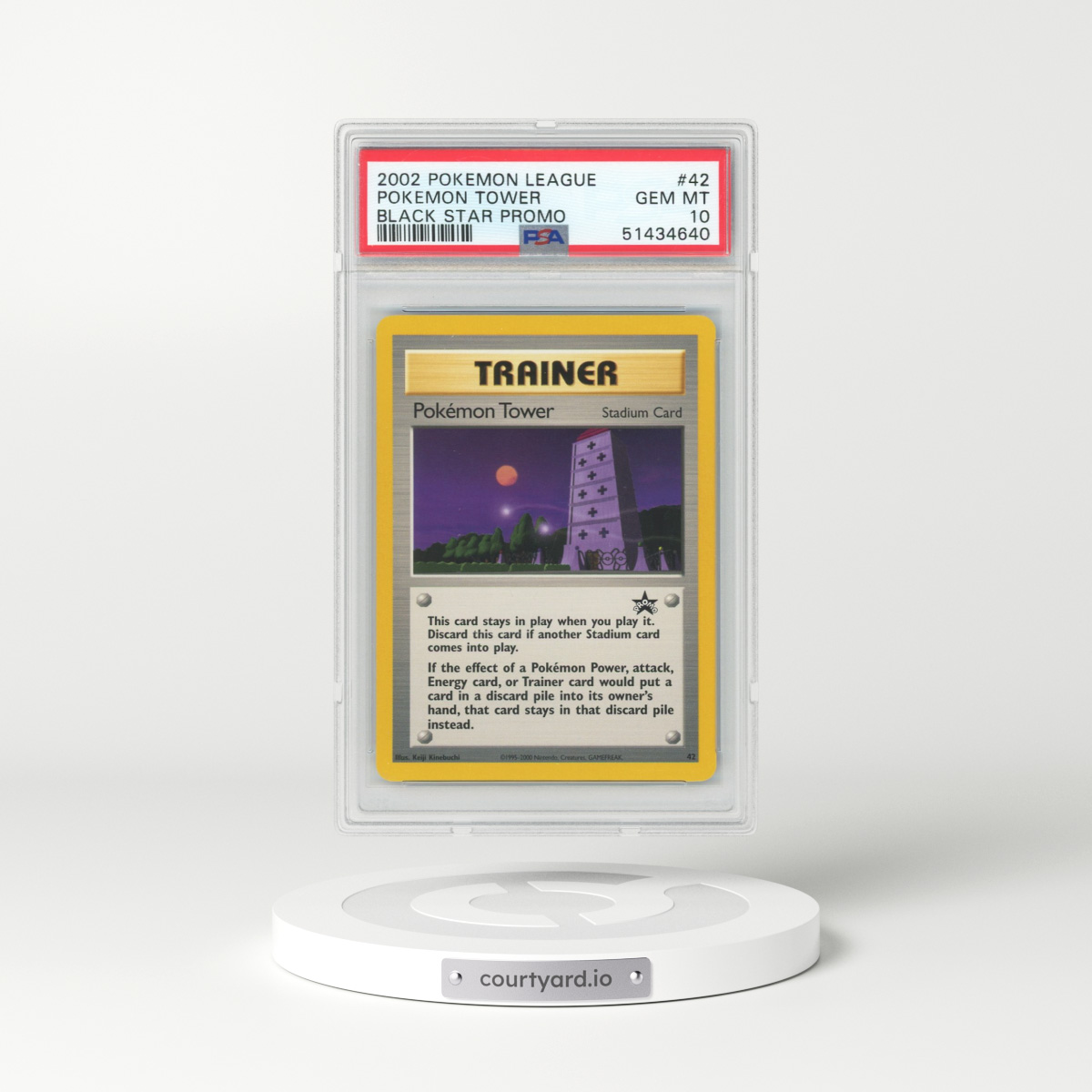 2002 Pokémon League Promo Black Star #42 Pokemon Tower (PSA 10 GEM MINT)