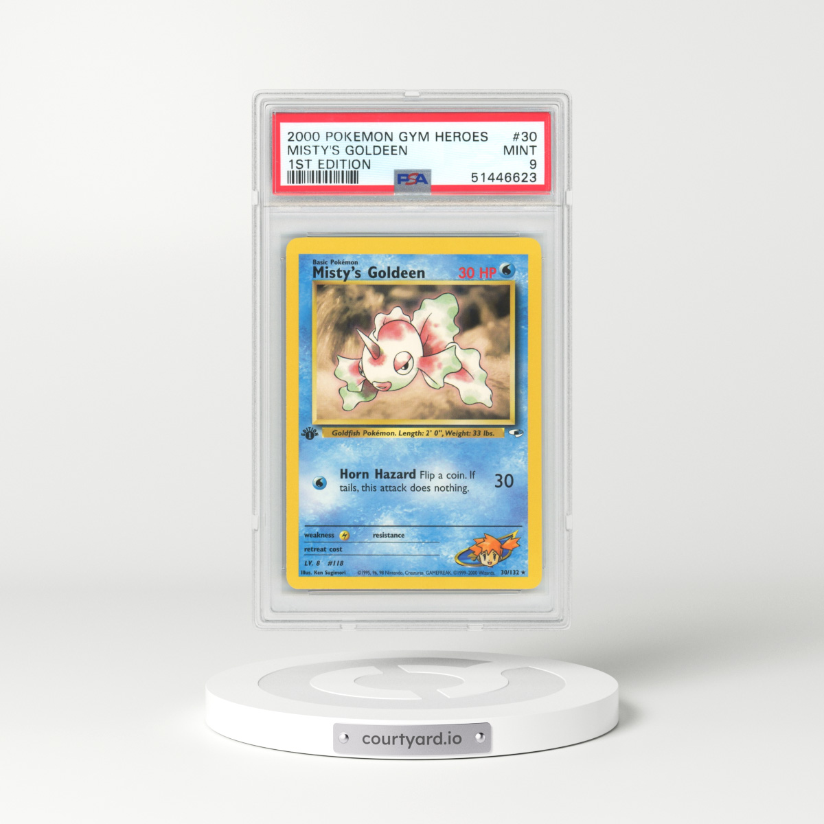 2000 Gym Heroes #30 Misty's Goldeen - 1st Edition (PSA 9 MINT)