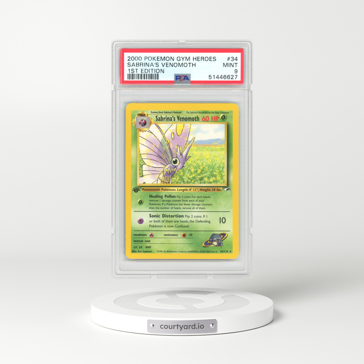 2000 Gym Heroes #34 Sabrina's Venomoth - 1st Edition (PSA 9 MINT)