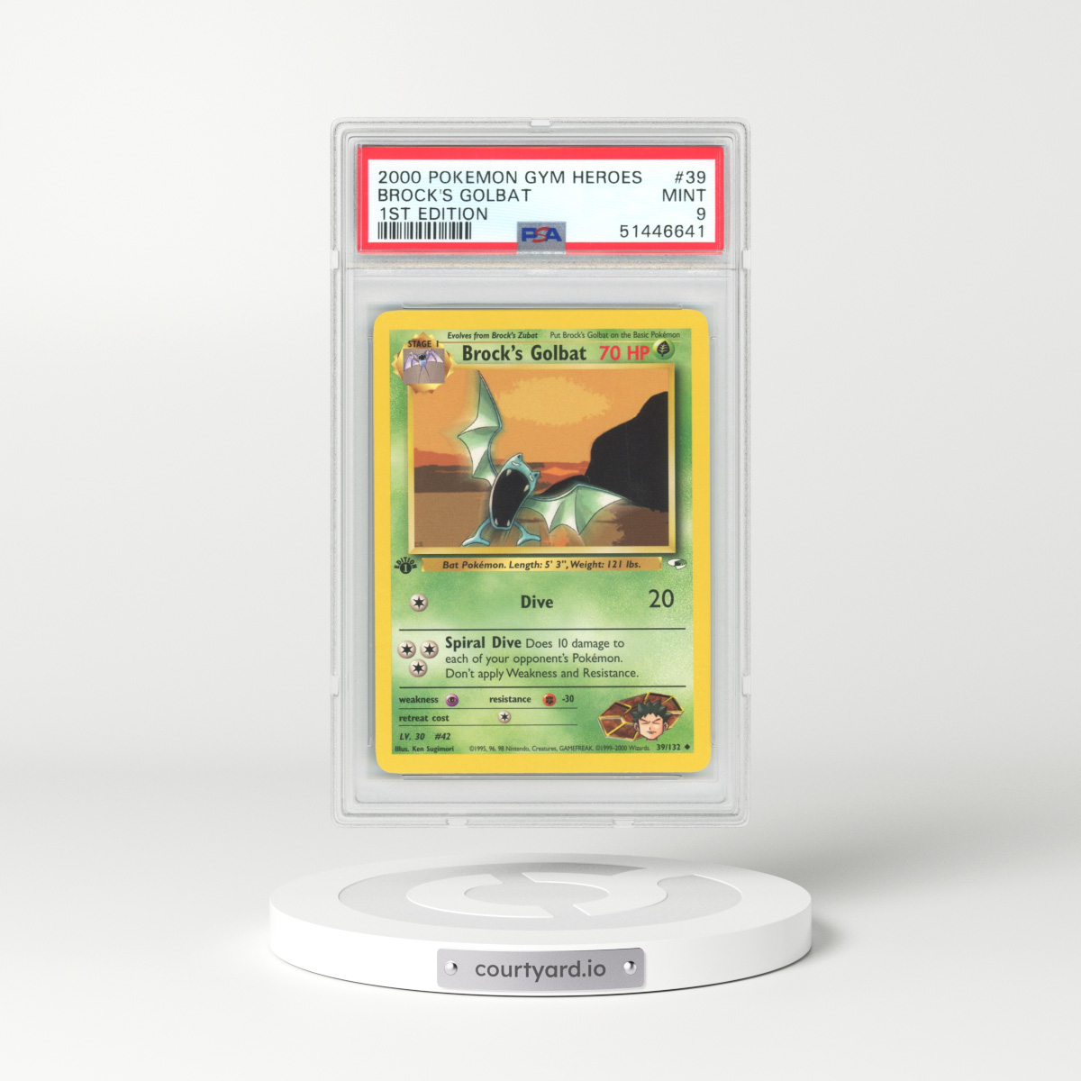 2000 Gym Heroes #39 Brock's Golbat - 1st Edition (PSA 9 MINT)